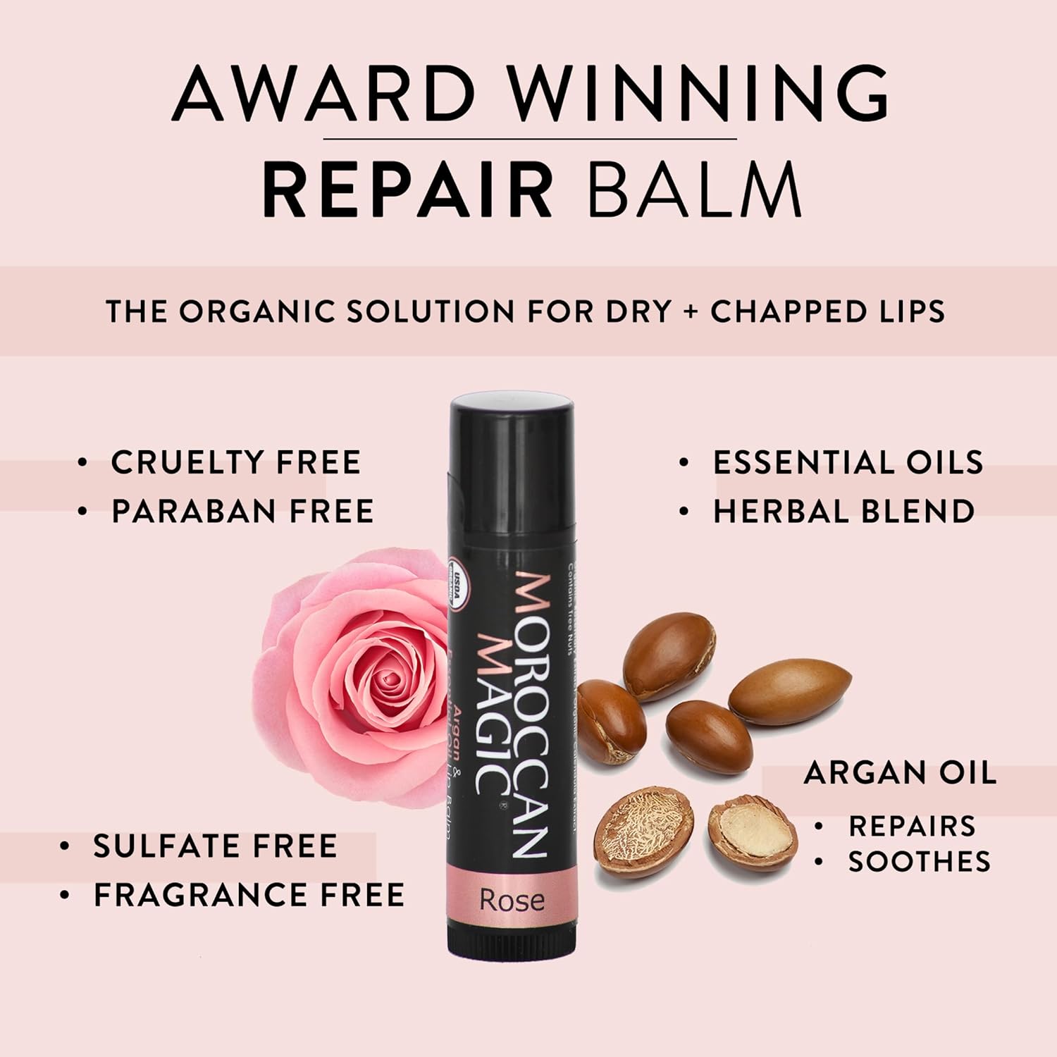 Moroccan Magic Bálsamo labial orgánico y SPF15 paquete variado de 11 piezas  Argán orgánico y aceites esenciales  Suave  Natural  No tóxico  Libre