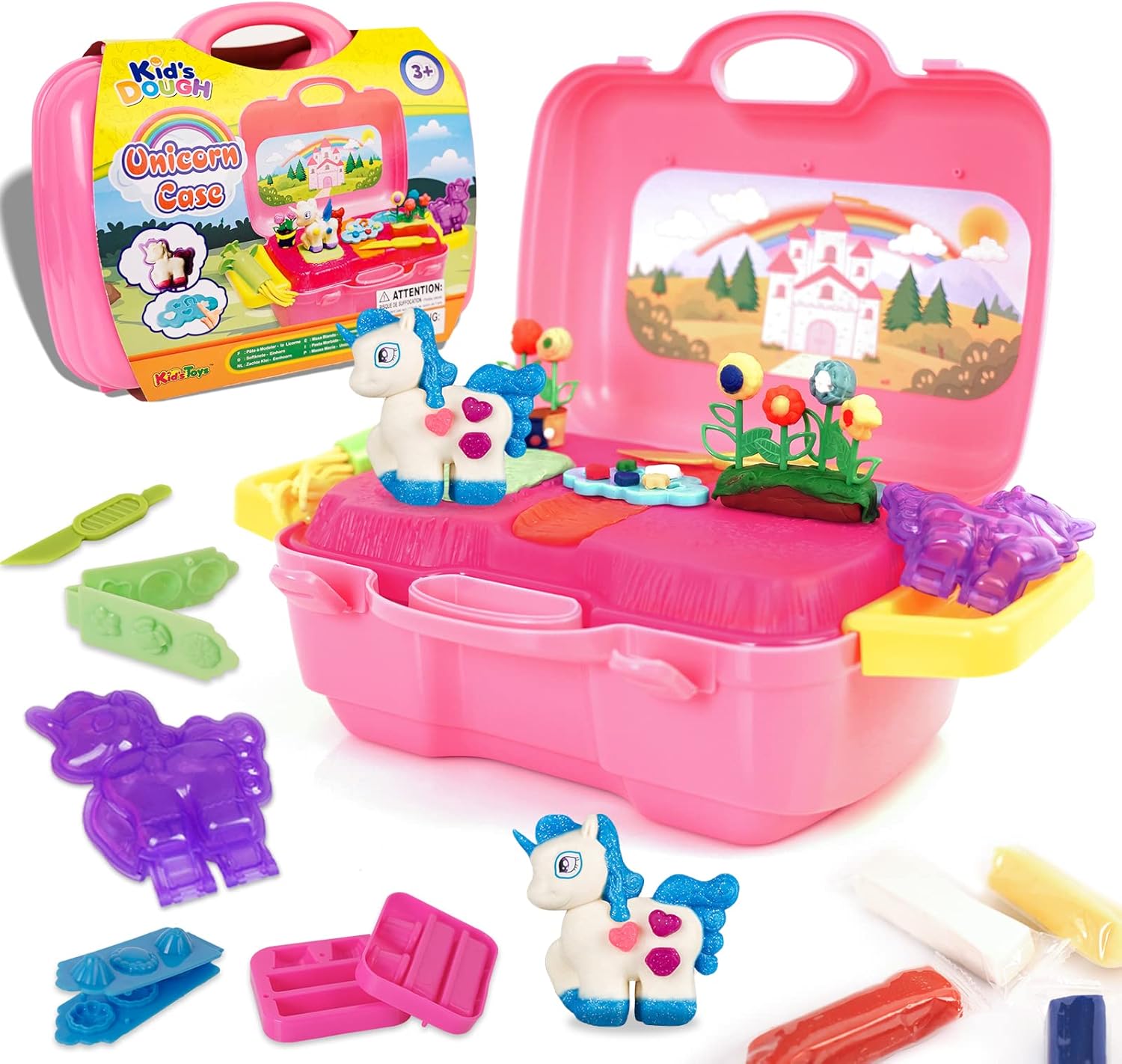 Juego de 27 piezas de herramientas y cortadores con estuche portátil para niños de 3, 4 a 5 años de edad.