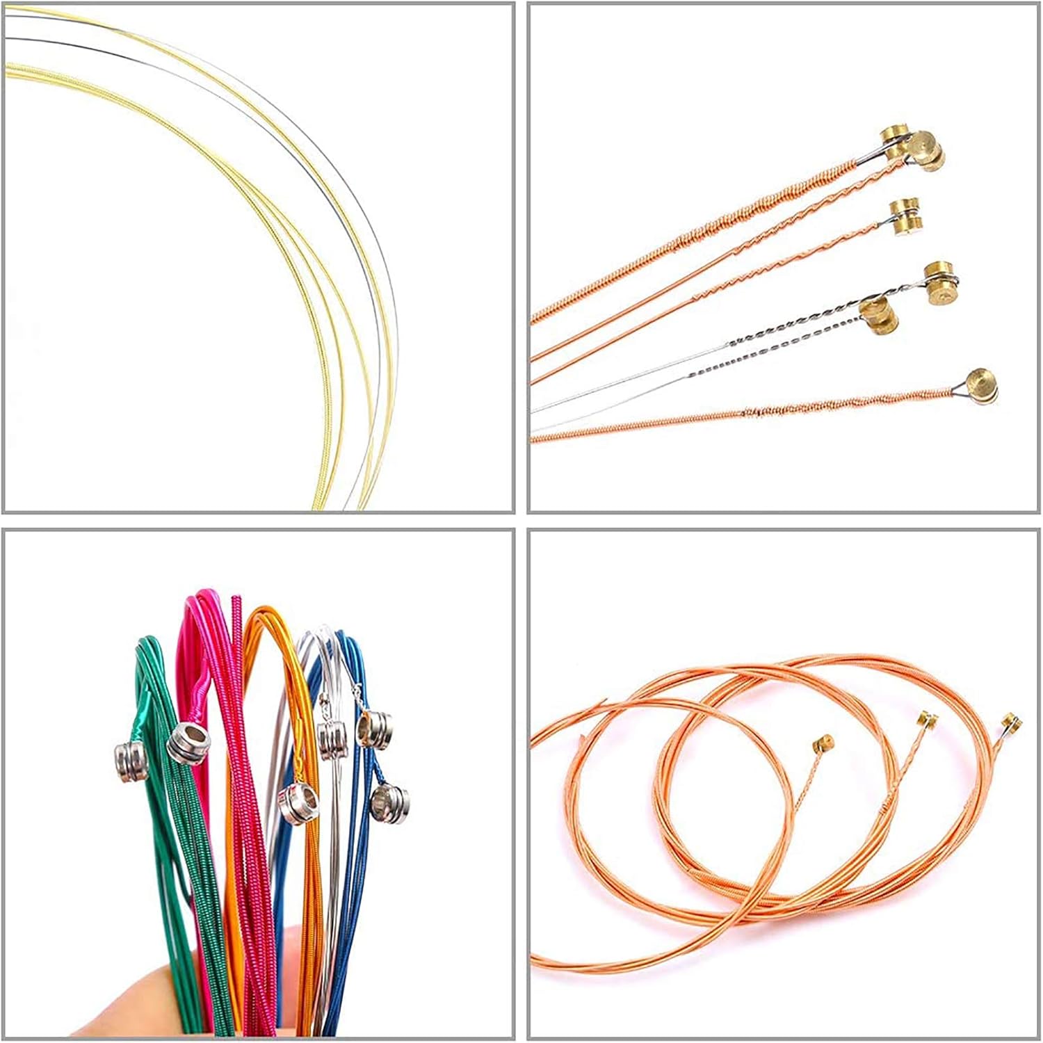 Kit de accesorios de guitarra de 65 piezas, incluyendo cuerdas de guitarra, púas, cejilla, púas de dedo del pulgar, enrollador de cuerda, pasadores