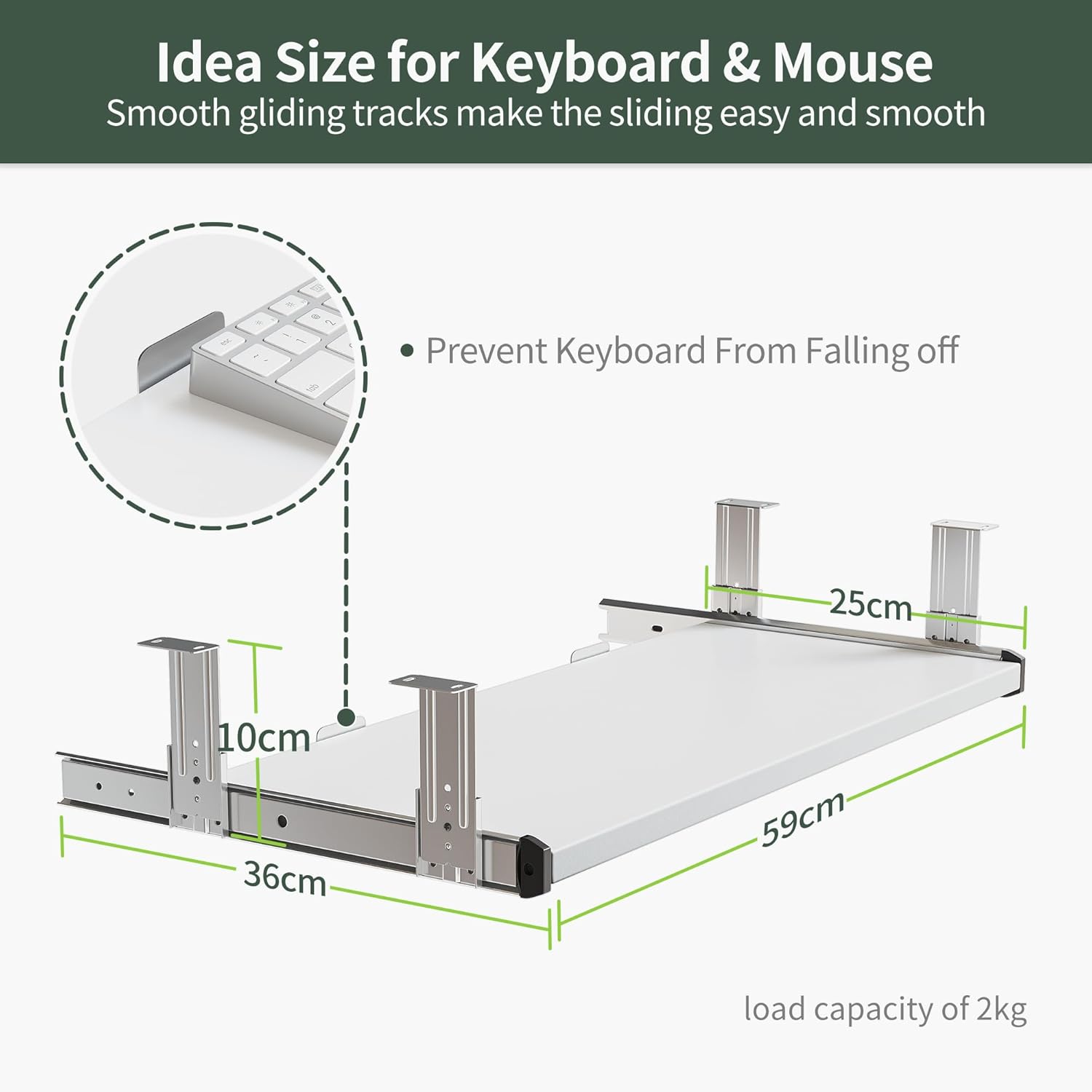 FEZIBO Escritorio de pie con bandeja para teclado, escritorio eléctrico de altura ajustable de 55 x 24 pulgadas, escritorio de pie para sentarse,