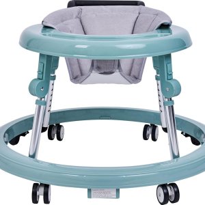 Andador plegable para bebés, centro de actividades sentado a pie con ruedas, asiento y altura ajustable, color rosa Andador plegable para bebés, centro de actividades sentado a pie con ruedas, asiento y altura ajustable, color rosa