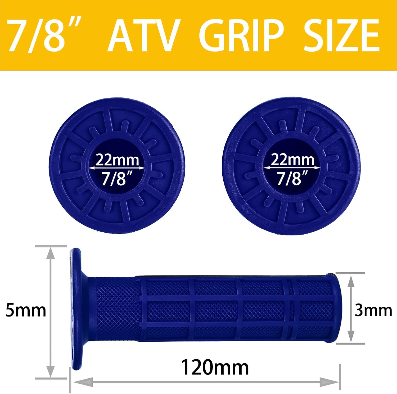 Empuñaduras universales para manillar de 78 pulgadas, agarre de goma suave para motocicleta, para ATV Polaris Thumb Throttle Kid Youth 4 Wheeler