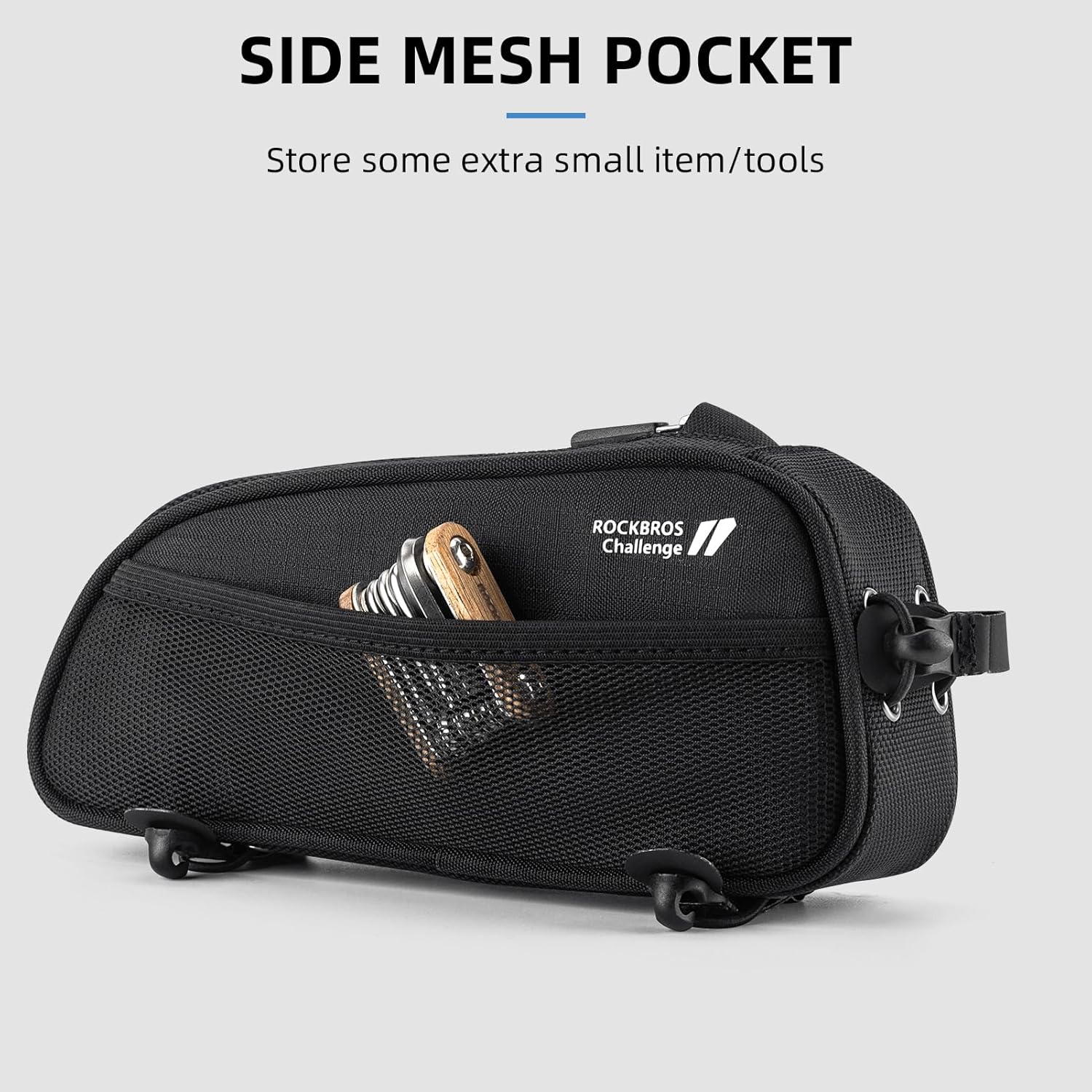 ROCKBROS – Bolsa de bicicleta de tubo superior para bicicleta, bolsa de montura frontal, de accesorios, compatible con iPhone 141312 Pro y Galaxy