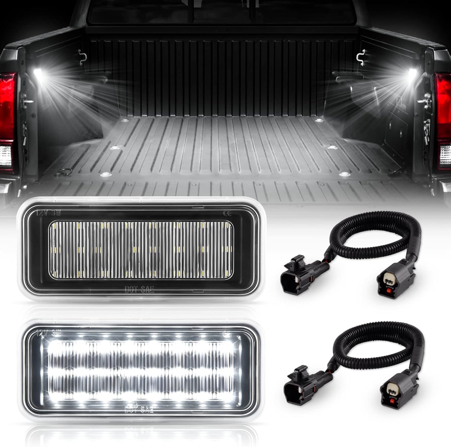 Kit de iluminación LED para caja de auto, 2 unidades, compatible con Toyota Tacoma 2020 2021 2022 2023 Kit de iluminación LED para cama de camión