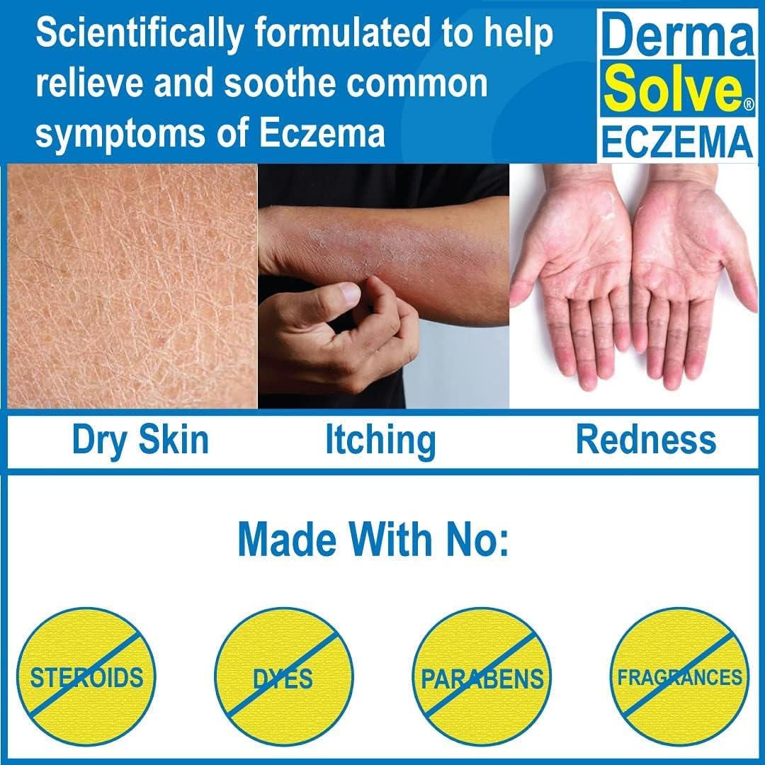 Dermasolve Crema de loción para aliviar el eccema  Bálsamo de terapia de control de eccema de cuerpo completo que protege, hidrata y repara la piel
