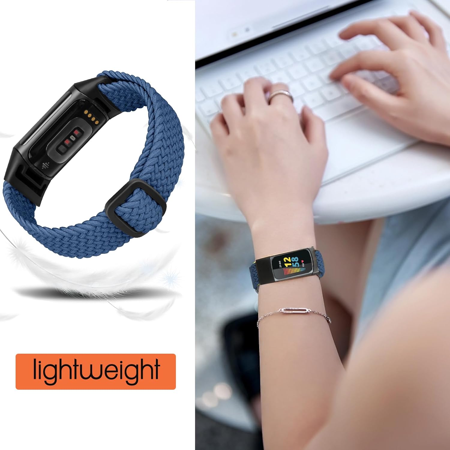 Bandas elásticas trenzadas para Fitbit Charge 5Fitbit Charge 6 para mujeres y hombres, correas elásticas de nailon para Fitbit Charge 5Charge 6