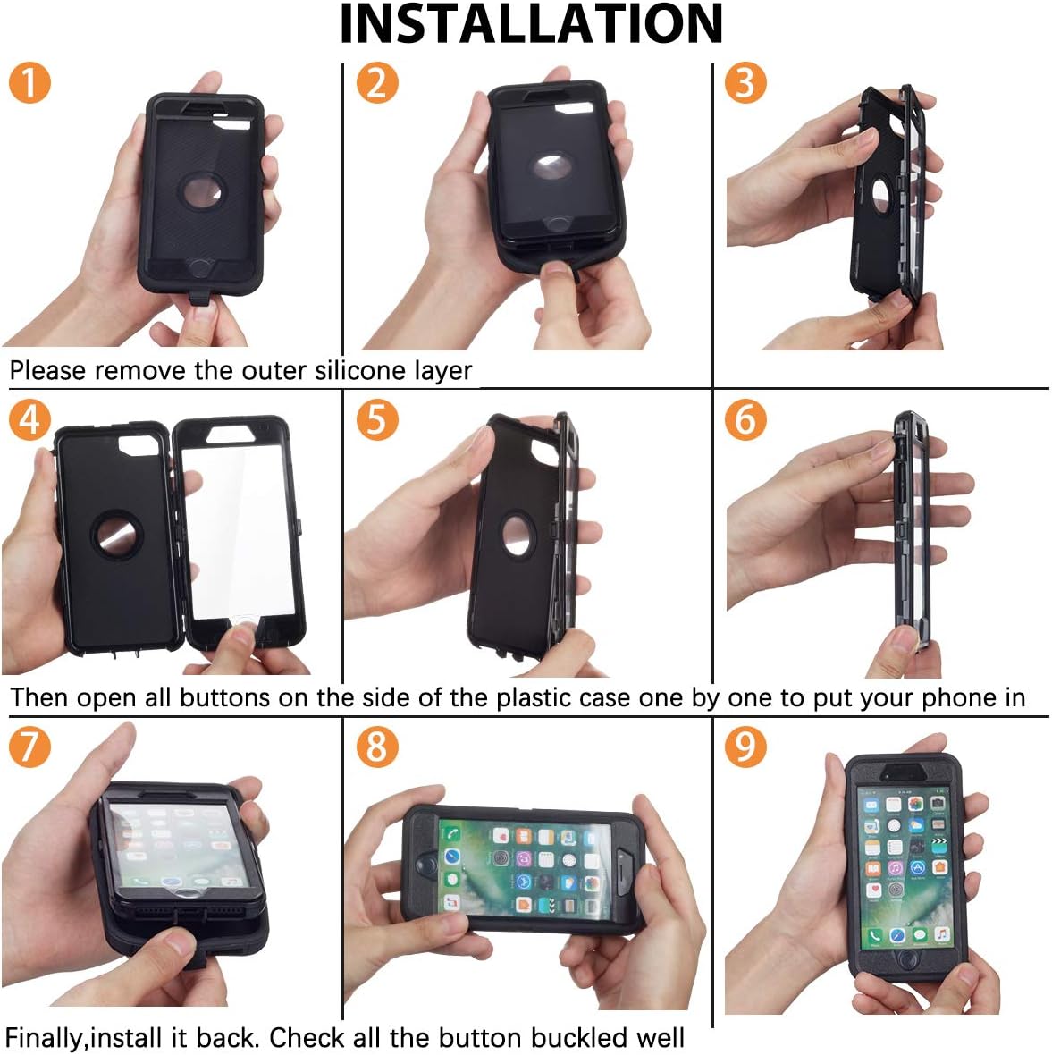 I-HONVA Funda para Galaxy Note 20 a prueba de golpes, protección de cuerpo completo 3 en 1 sin protector de pantalla Funda resistente para Samsung
