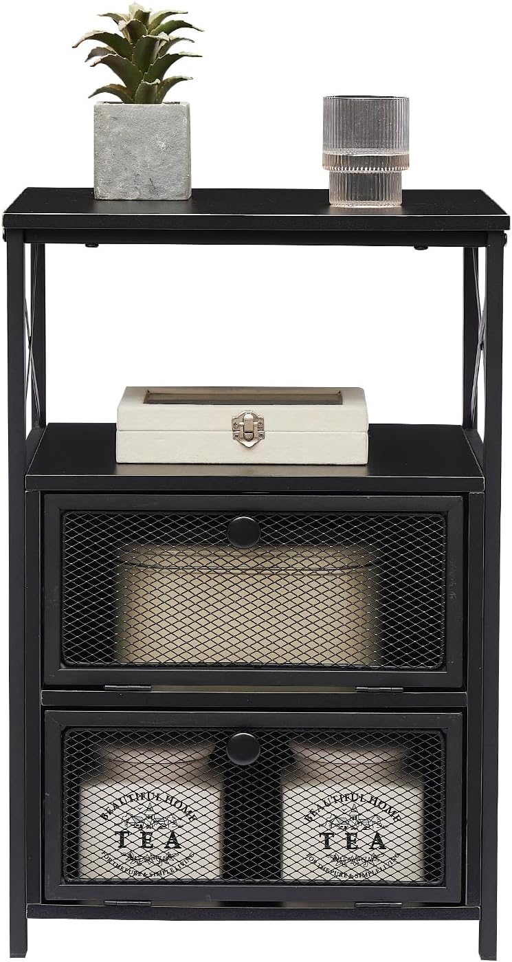 VECELO Mesita de noche, mesa auxiliar con espacio de almacenamiento y puerta, mesitas de noche modernas para sala de estar, dormitorio, mármol