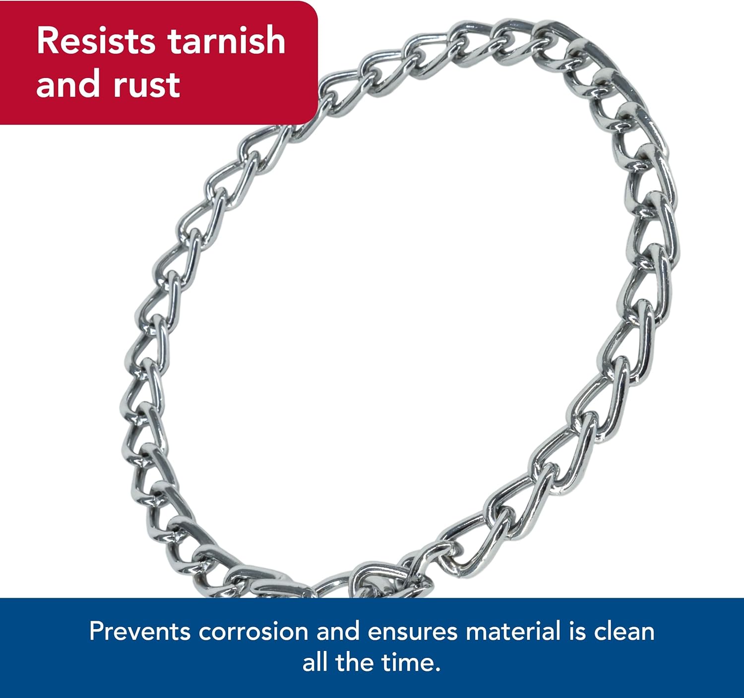 Coastal Pet Titan – Collar de entrenamiento de cadena para perro, herramienta de entrenamiento para perros pequeños, medianos o grandes, cromado,