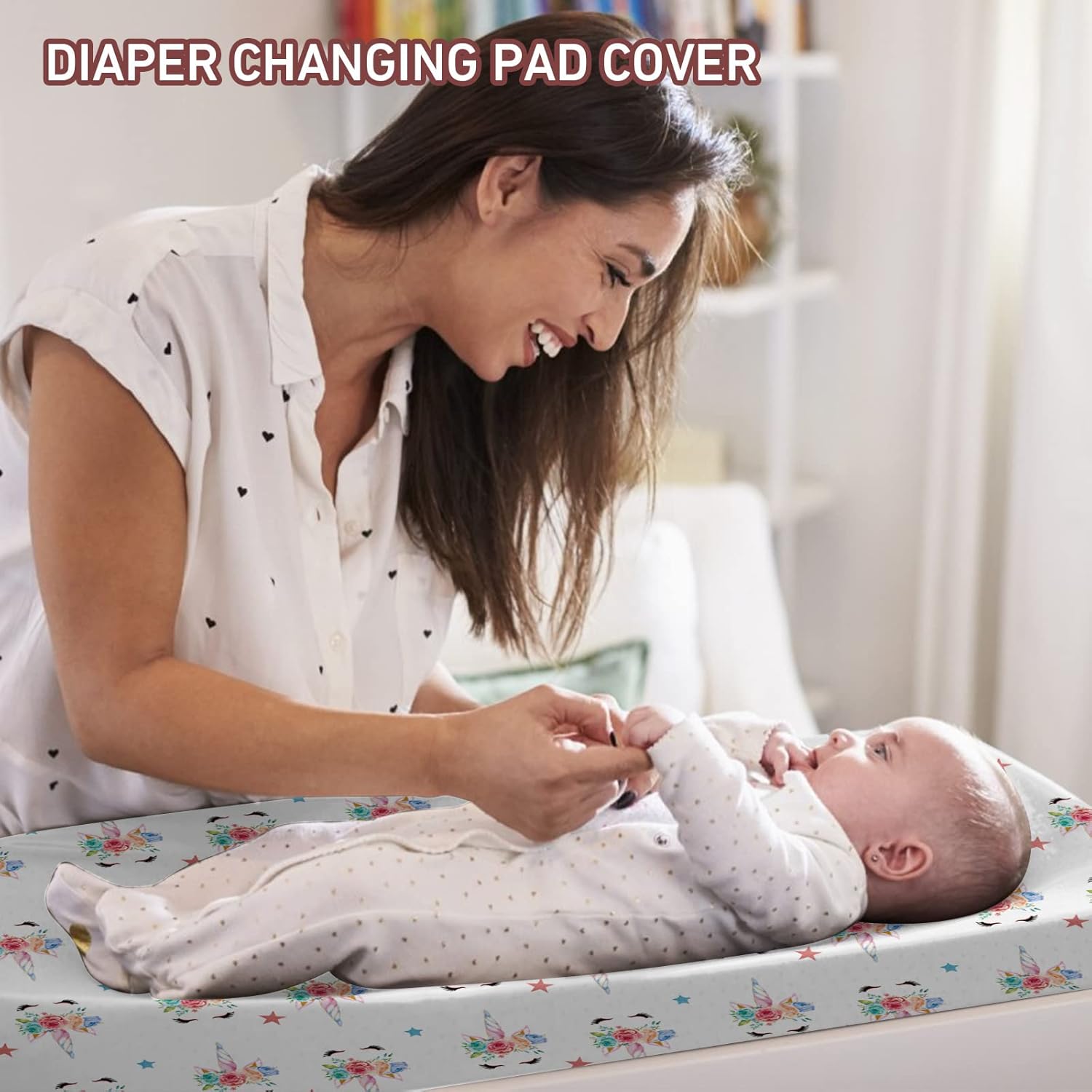 Juego de ropa de cama personalizado para cuna con nombre para niña, juego de cuna de 5 piezas con nombre personalizado de caballo arcoíris para