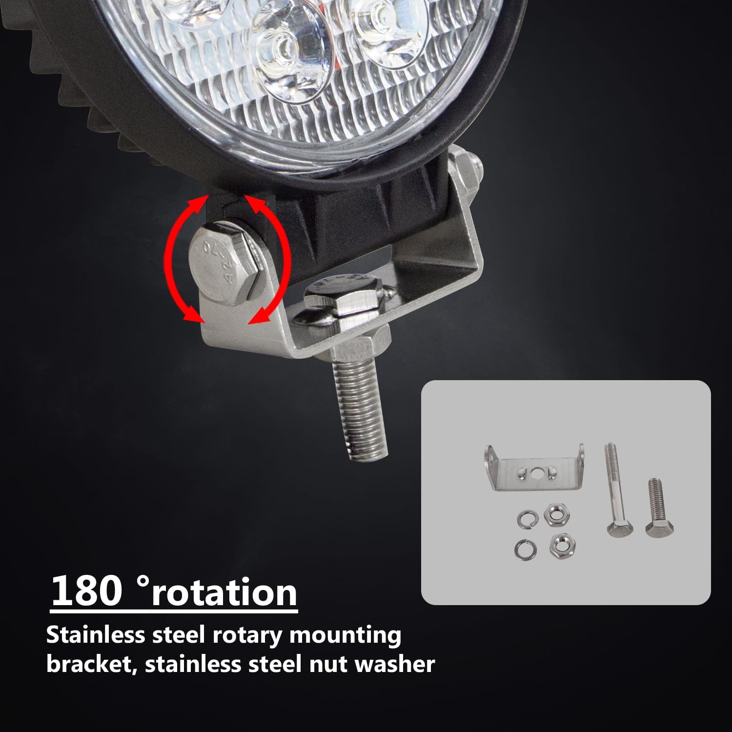 Willpower 10 barras de luz LED de trabajo de 4 pulgadas, 27 W, 2200 LM, cápsulas de conducción, lámpara de trabajo para Jeep todoterreno, SUV, barco