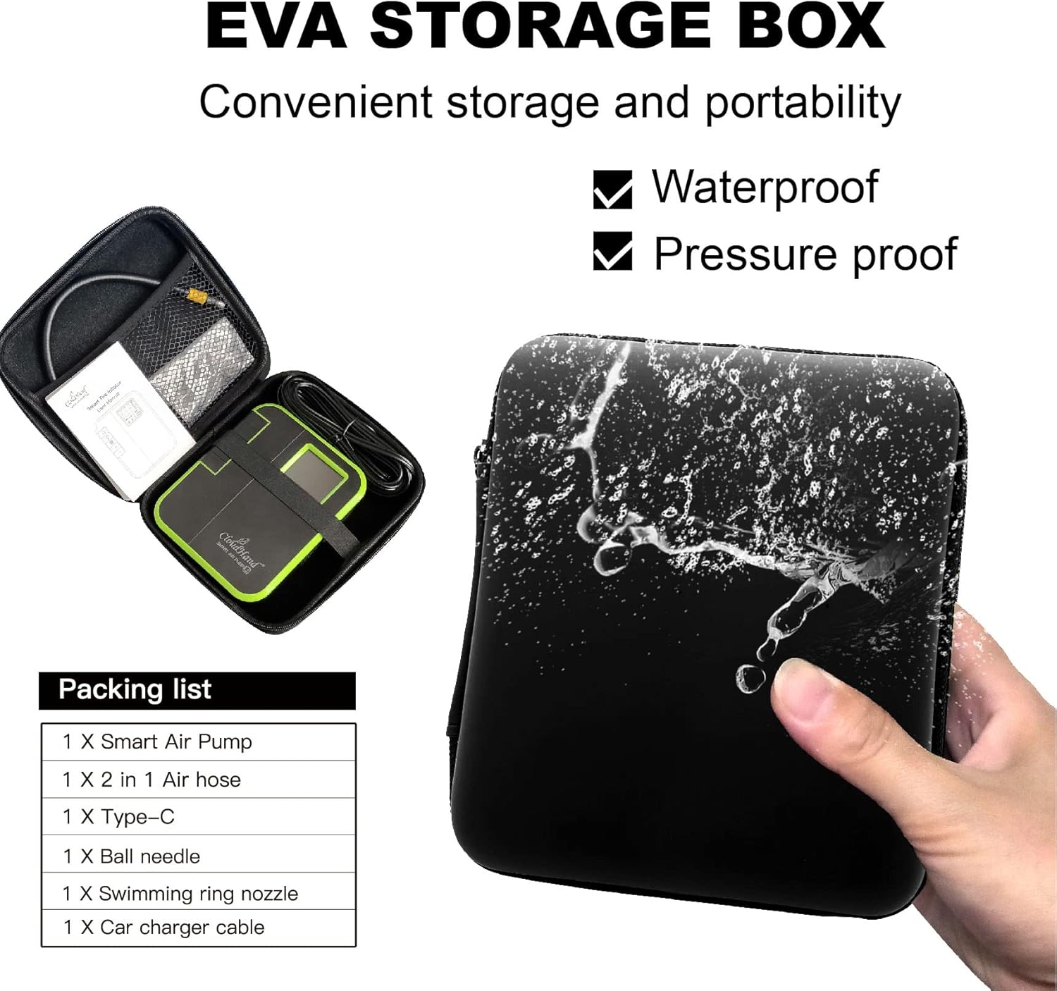 Mini bomba de aire multiusos, bomba de colchón de aire portátil recargable con batería de 1300 mAh para inflables, desinflador de llenado rápido