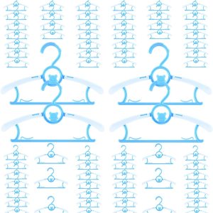 MJRASG Paquete de 80 perchas para bebé, plástico resistente, ahorro de espacio, antideslizantes, color azul MJRASG Paquete de 80 perchas para bebé, plástico resistente, ahorro de espacio, antideslizantes, color azul