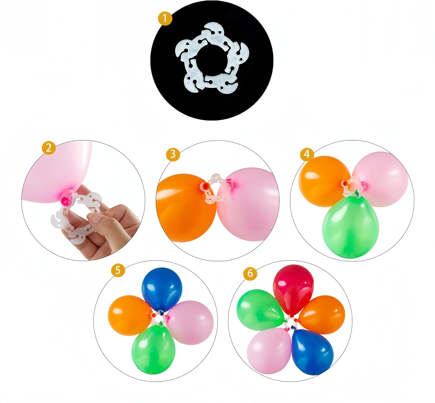 Abrazadera de globo 200, conector de globos, hebilla de arco de globos, hebilla de poste de globo utilizada para decorar postes de puerta de arco de