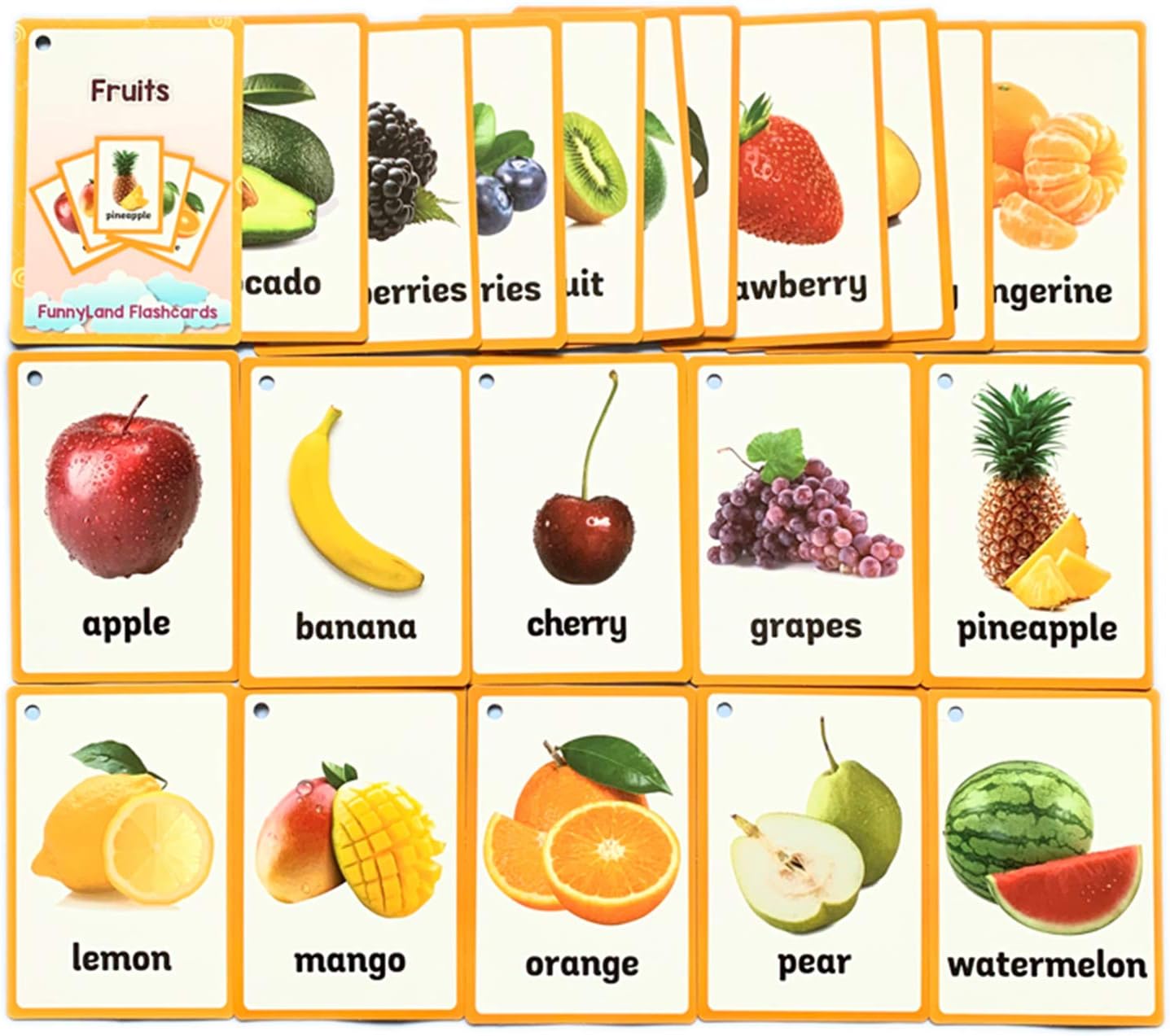 21 unidsset fruta niños regalos inglés tarjetas flash tarjeta de bolsillo educativo aprendizaje bebé juguetes para niños pre-jardín de infantes