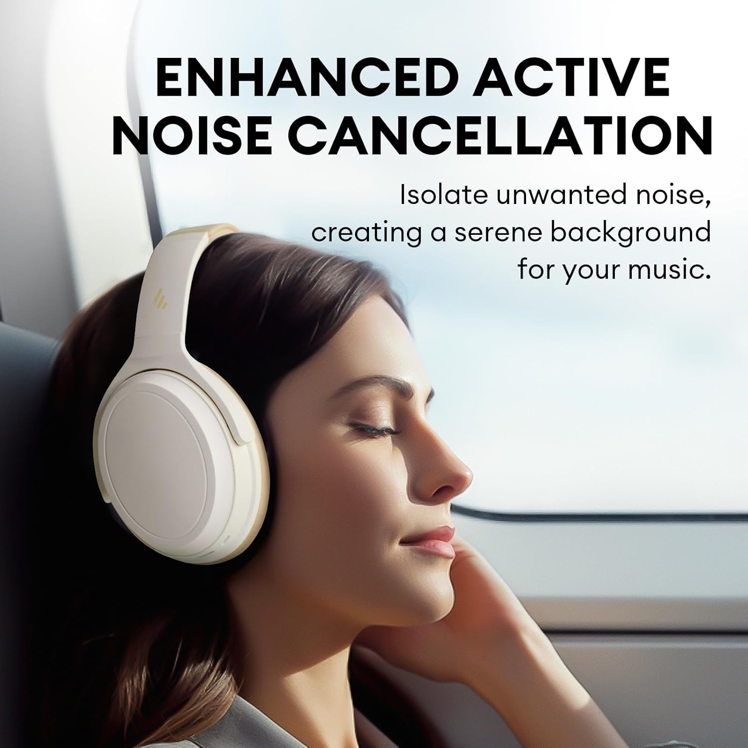 Edifier WH700NB Auriculares con cancelación activa de ruido, tiempo de reproducción de 68 horas, cancelación de ruido de llamada AI, conexión de