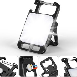 Llavero mini linterna, 1000 lúmenes, luz COB súper brillante, 4 modos USB C linterna de bolsillo con lente azul roja, pequeña luz de trabajo Llavero mini linterna, 1000 lúmenes, luz COB súper brillante, 4 modos USB C linterna de bolsillo con lente azul roja, pequeña luz de trabajo