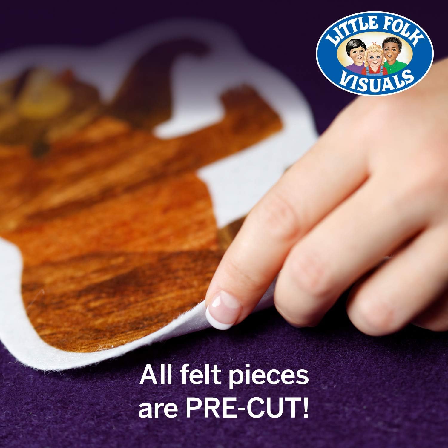 Little Folk Visuals Juego de granja con animales de granja y actividades, juego de juguetes de aprendizaje de fieltro, figuras de tablero de fieltro