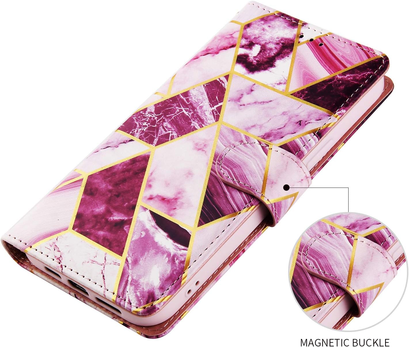 Asuwish Compatible con iPhone Xs X 10 10s Funda tipo cartera y protector de pantalla de vidrio templado, funda de cuero con tapa para iPhone X