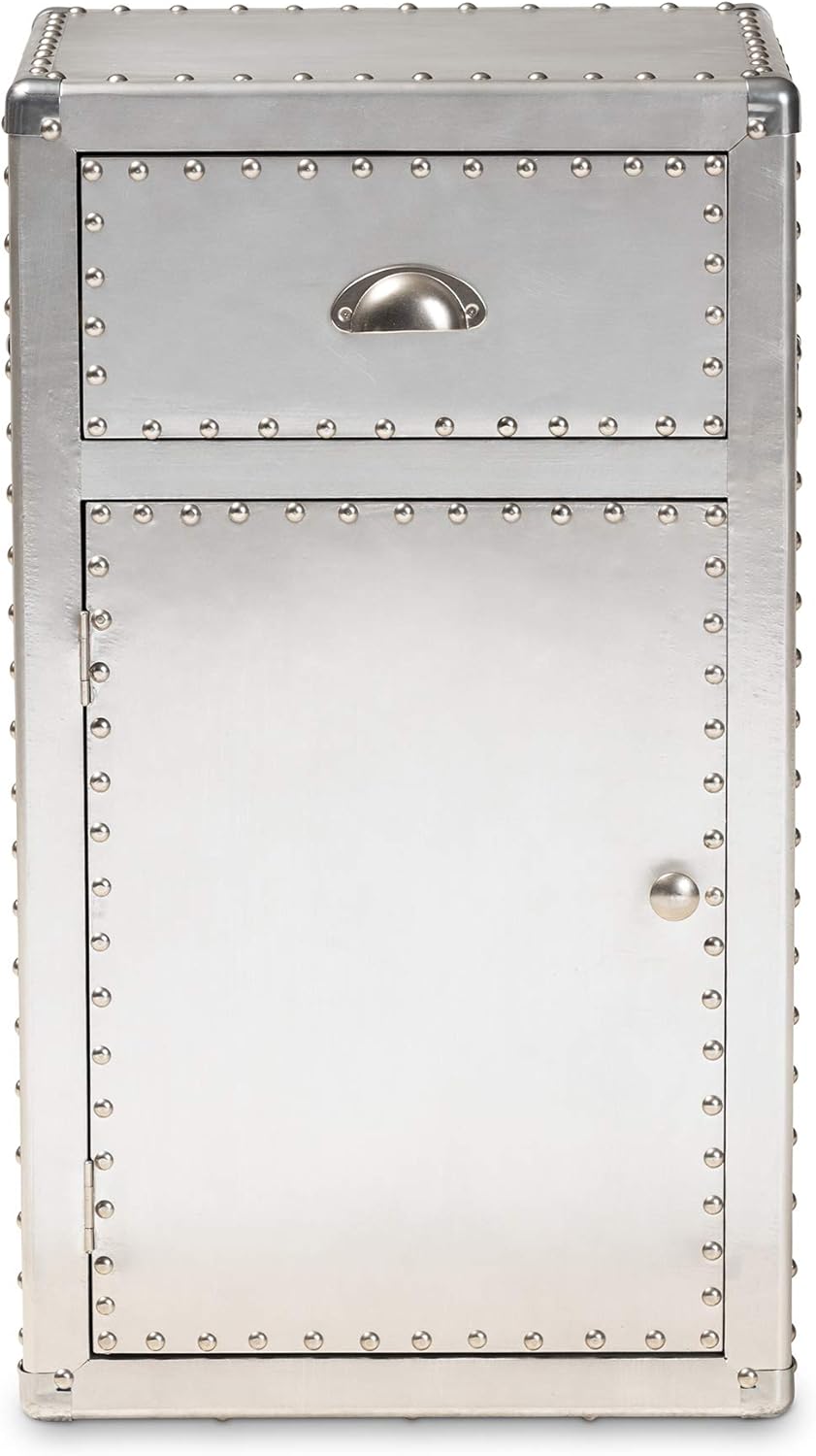 Baxton Studio Estanterías y gabinetes multiusos, plata