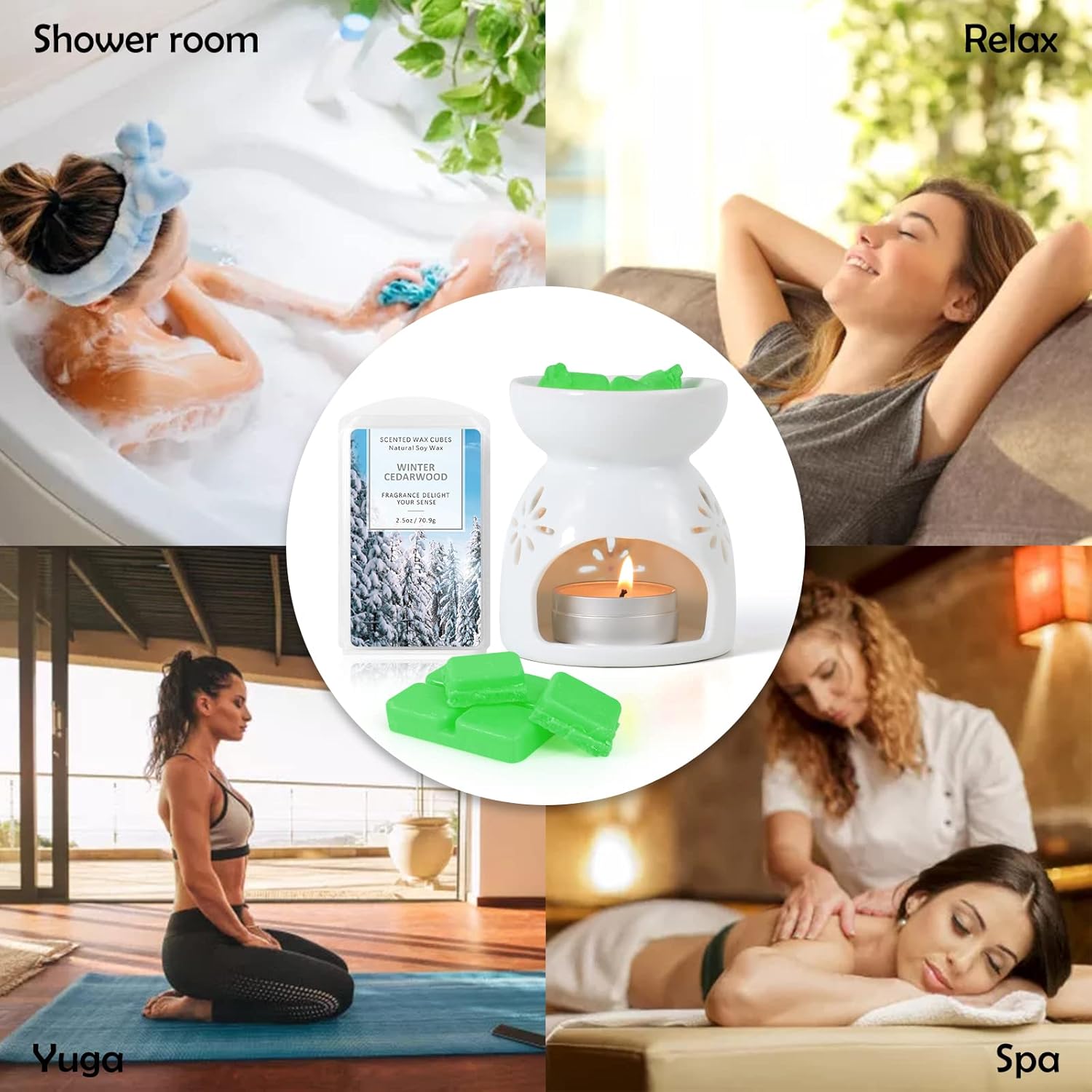 STRN Cubos de cera para derretimiento, cera perfumada derretida, cubos de cera para calentador de cera, cera para derretir velas, cera perfumada