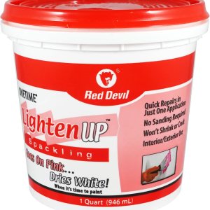 Red Devil 0574 ONETIME Lighten Up – Spackling ligero, 1 cuarto de galón, 1 paquete, color blanco Red Devil 0574 ONETIME Lighten Up – Spackling ligero, 1 cuarto de galón, 1 paquete, color blanco