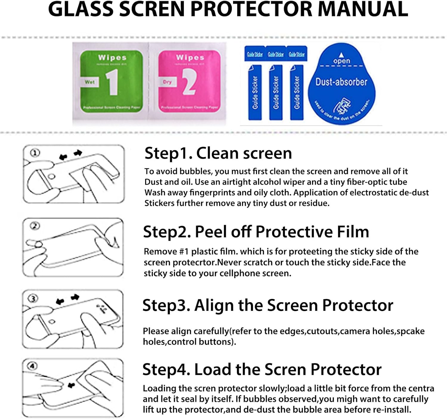 Ailiber Protector de pantalla para Kyocera DuraForce Pro 3 2 unidades, protector de pantalla DuraForce Pro3 de vidrio templado, antiarañazos,