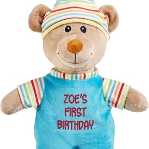 Let’s Make Memories Oso de peluche personalizado de feliz cumpleaños – Animal de peluche Let’s Make Memories Oso de peluche personalizado de feliz cumpleaños – Animal de peluche