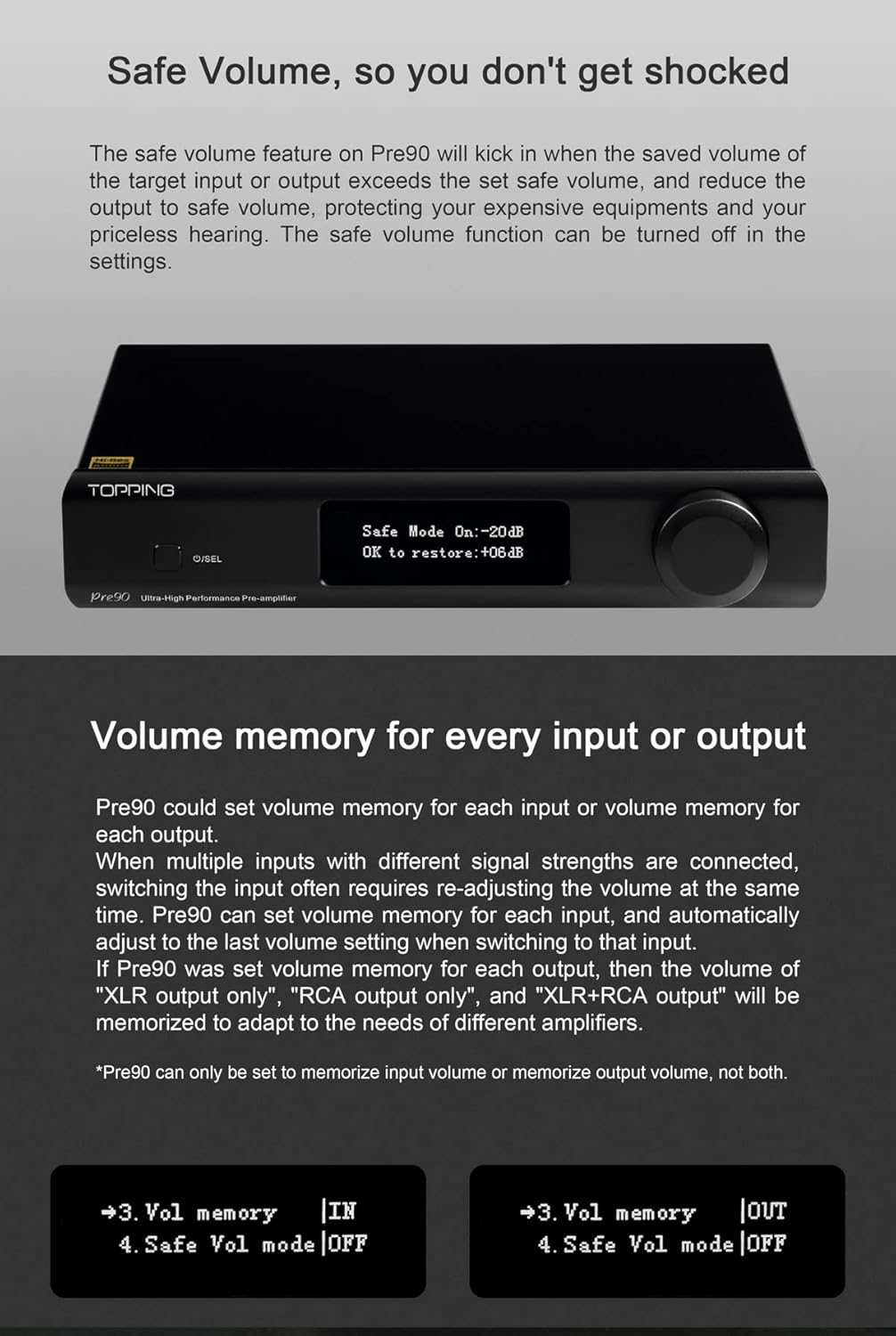 Topping PRE90 Preamplificador de audio de alta resolución Módulos NFCA Salida XLR balanceada RCA para D90se D90 A90 EXT90 Audio DAC con control