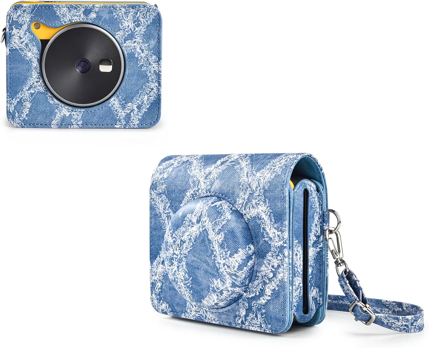 Rieibi Kodak Mini Shot 3 – Funda protectora de piel sintética para cámara Kodak Mini Shot 3 Retro C300R 2 en 1, impresora instantánea portátil con