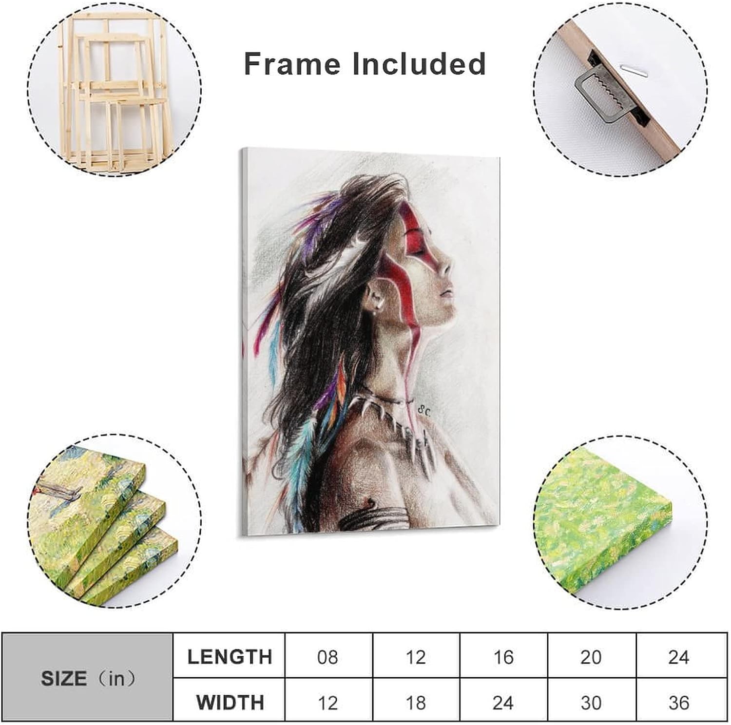 Lienzo decorativo de anime Art A Taino Indian Warrior para decoración de pared, póster de pintura en lienzo, pósteres e impresiones artísticas de