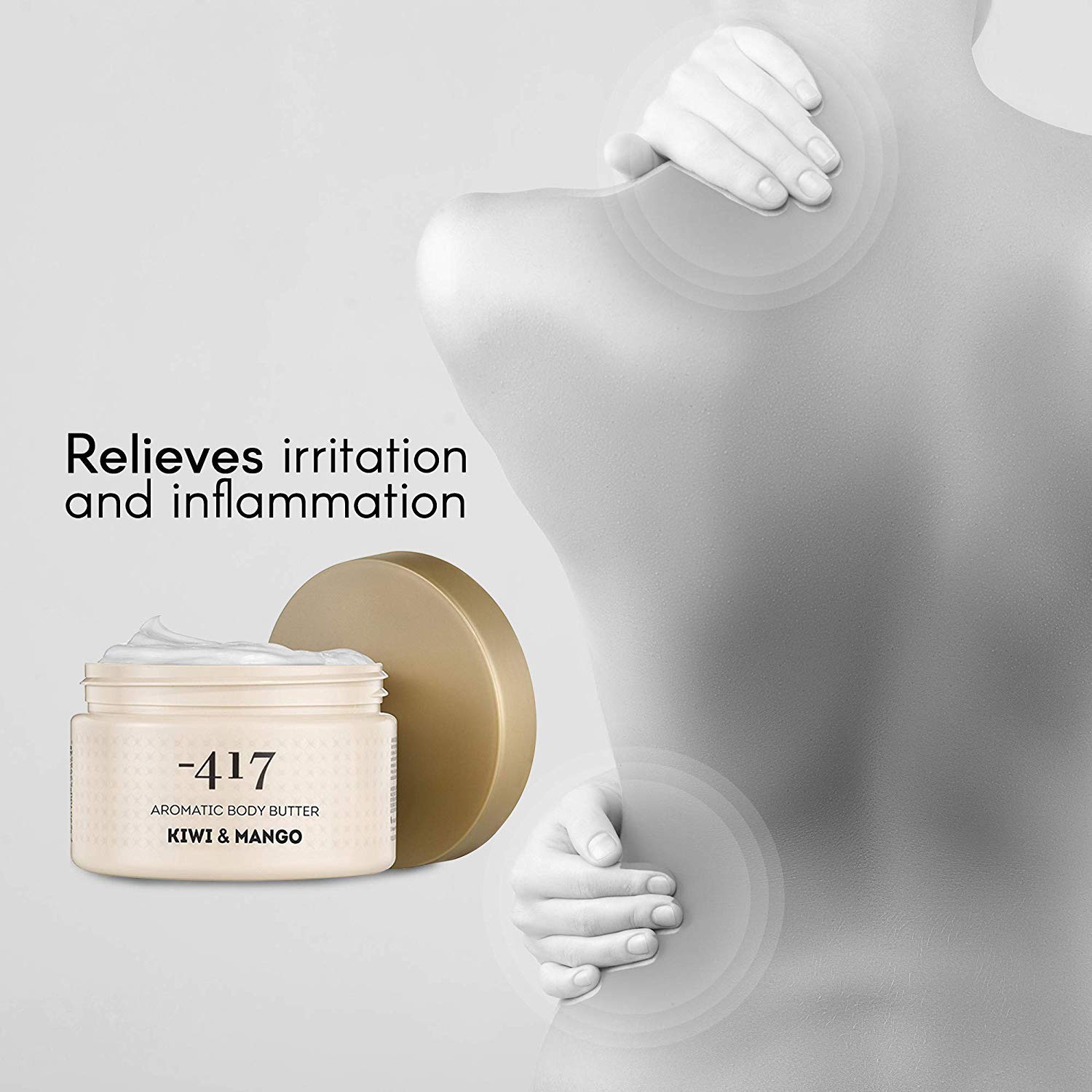 -417 Dead Sea Cosmetics Mantequilla corporal de nutrición profunda de kiwi y mango para piel seca, nutre y protege de la radiación UV, humectante