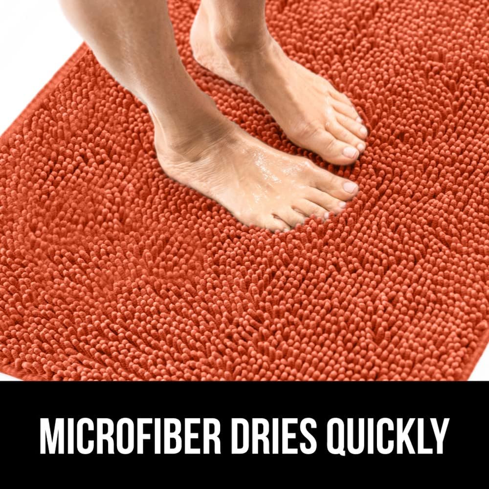 Gorilla Grip – Alfombra de baño de lujo, de felpa, extra suave, duradera y absorbente, lavado y secado a máquina, perfecta para una sola alfombra