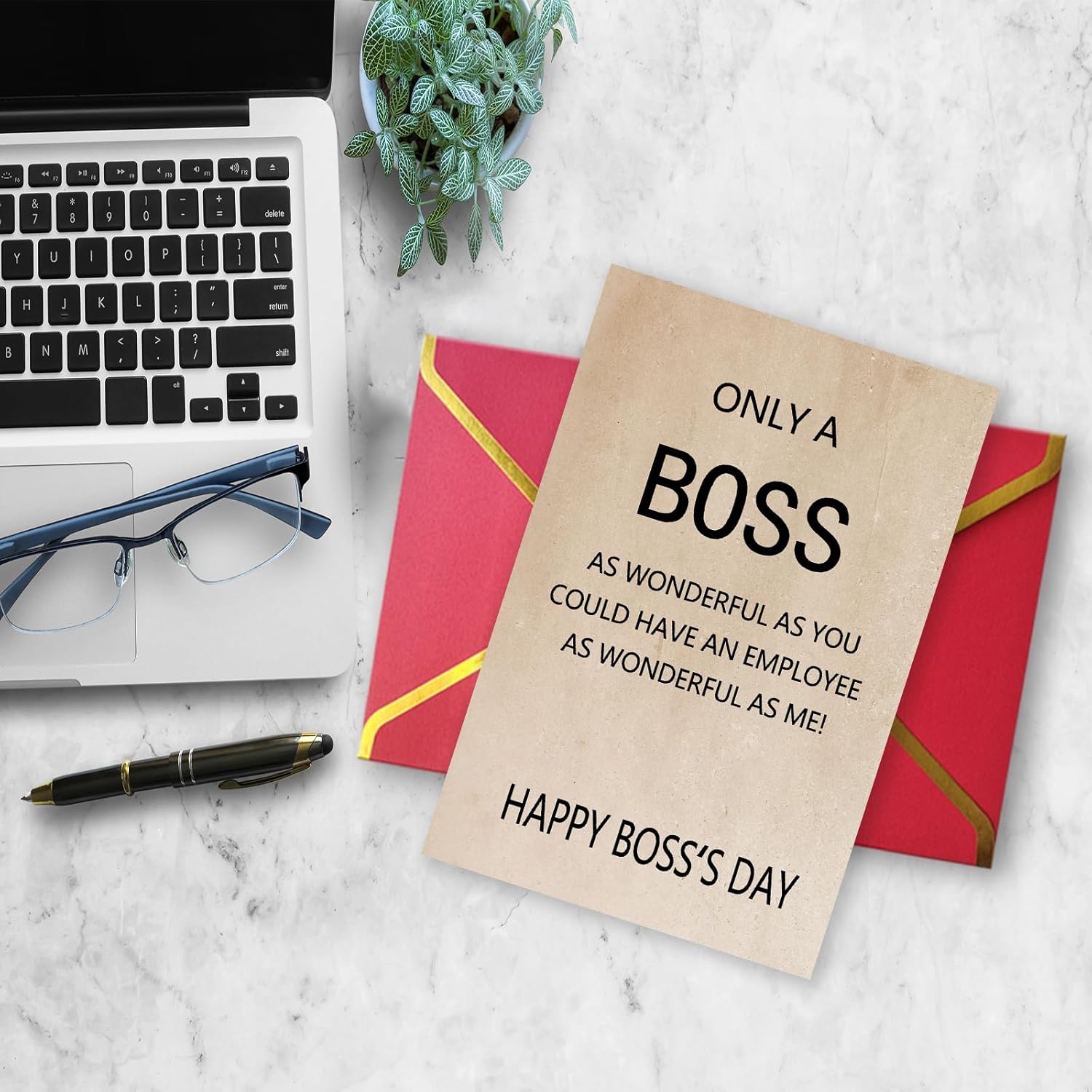 Ziwenhu Tarjeta de regalo para el jefe, maravillosa tarjeta para jefe gerente, tarjeta del día nacional del jefe de empleado, decoraciones del día