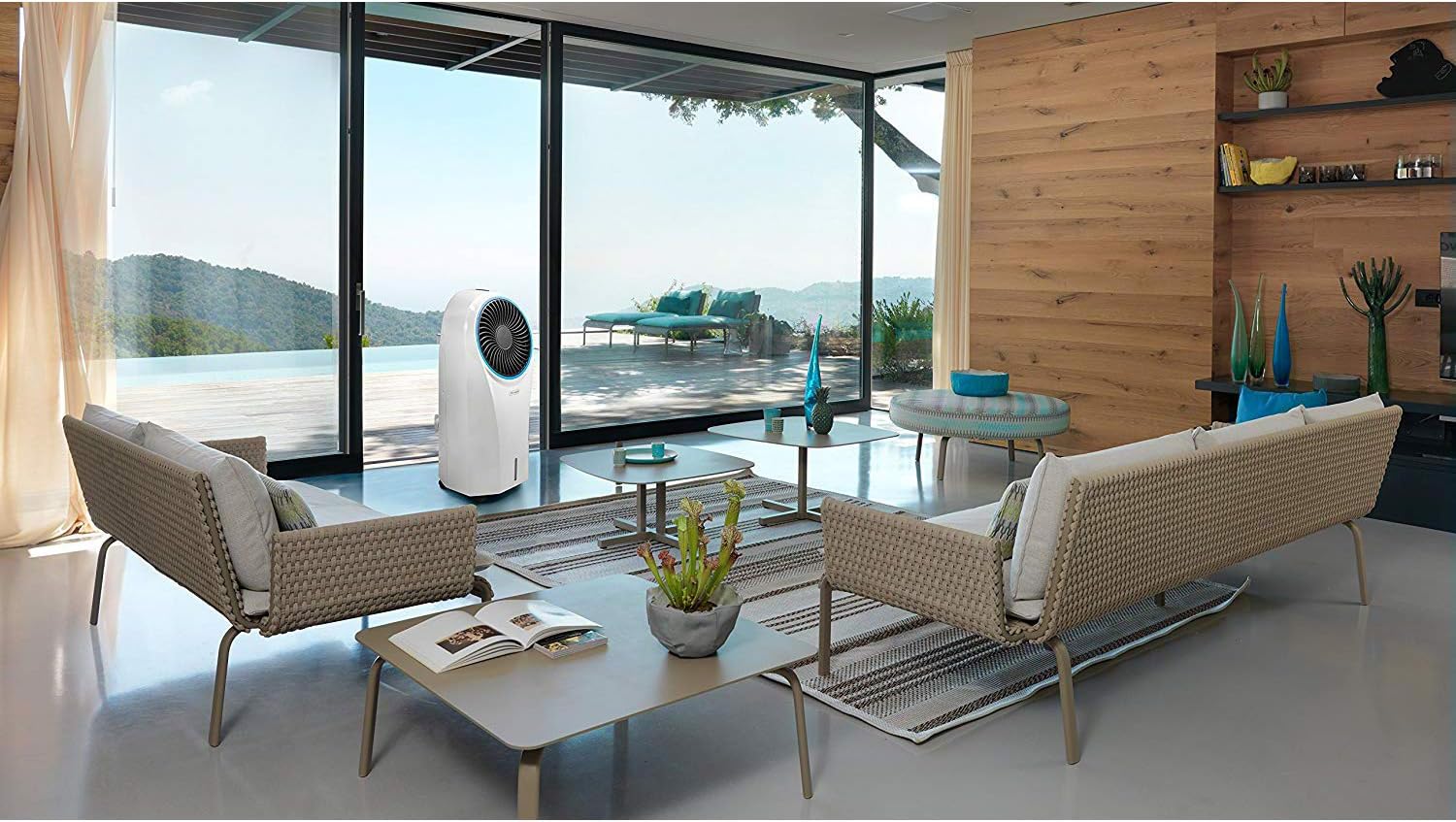 De’Longhi America America – Enfriador evaporativo portátil, color blanco