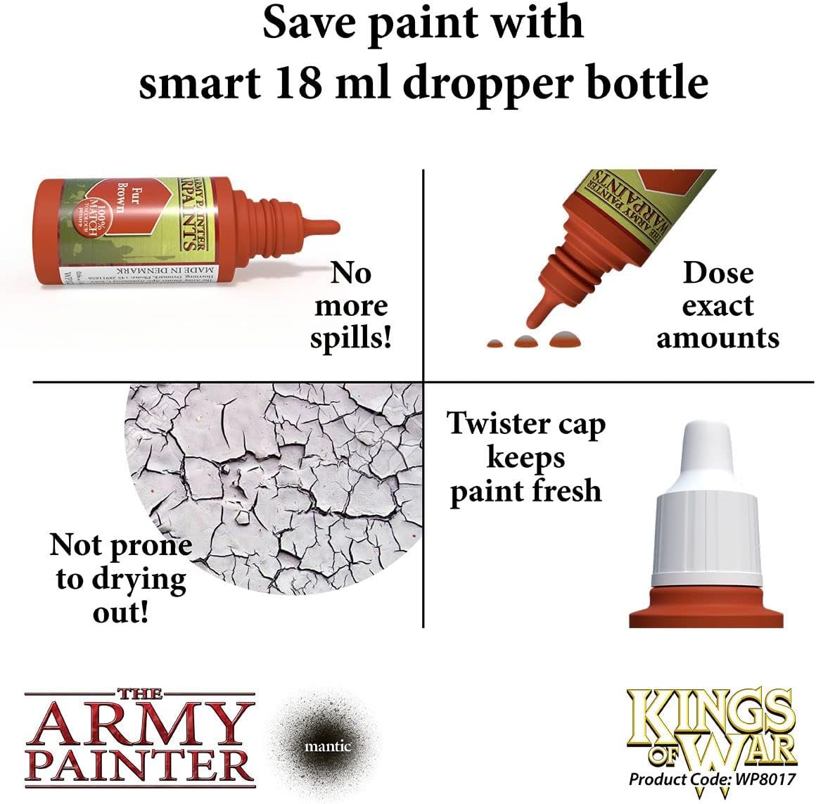 The Army Painter Kings of War Ogres – Juego de pintura en miniatura  Juego de pintura acrílica altamente pigmentada  10 pinturas en miniatura en