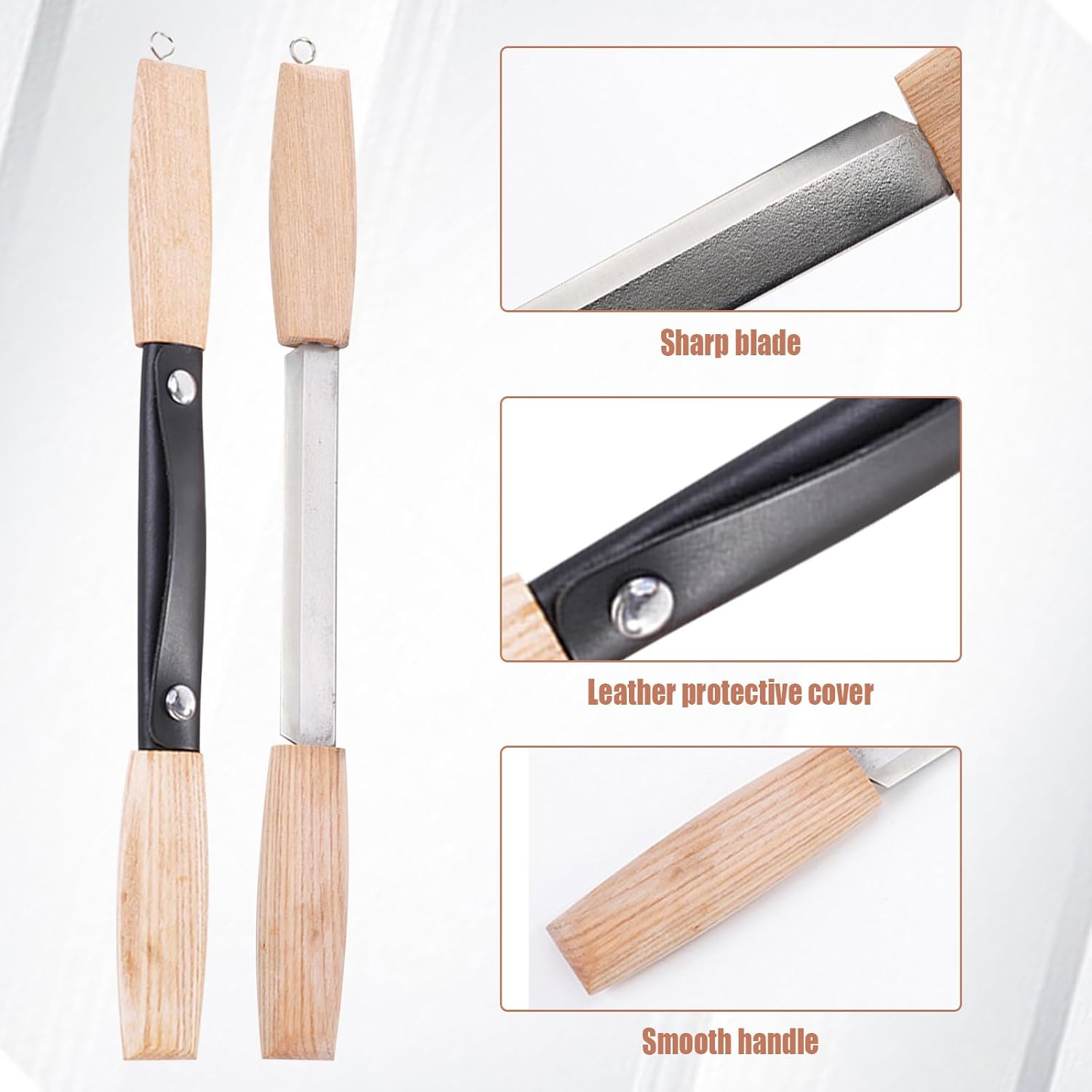 Cuchillo de dibujar con funda de cuero, sk5, cuchillo de afeitado recto, cinceles de madera, tallado en madera, herramientas de dibujo para