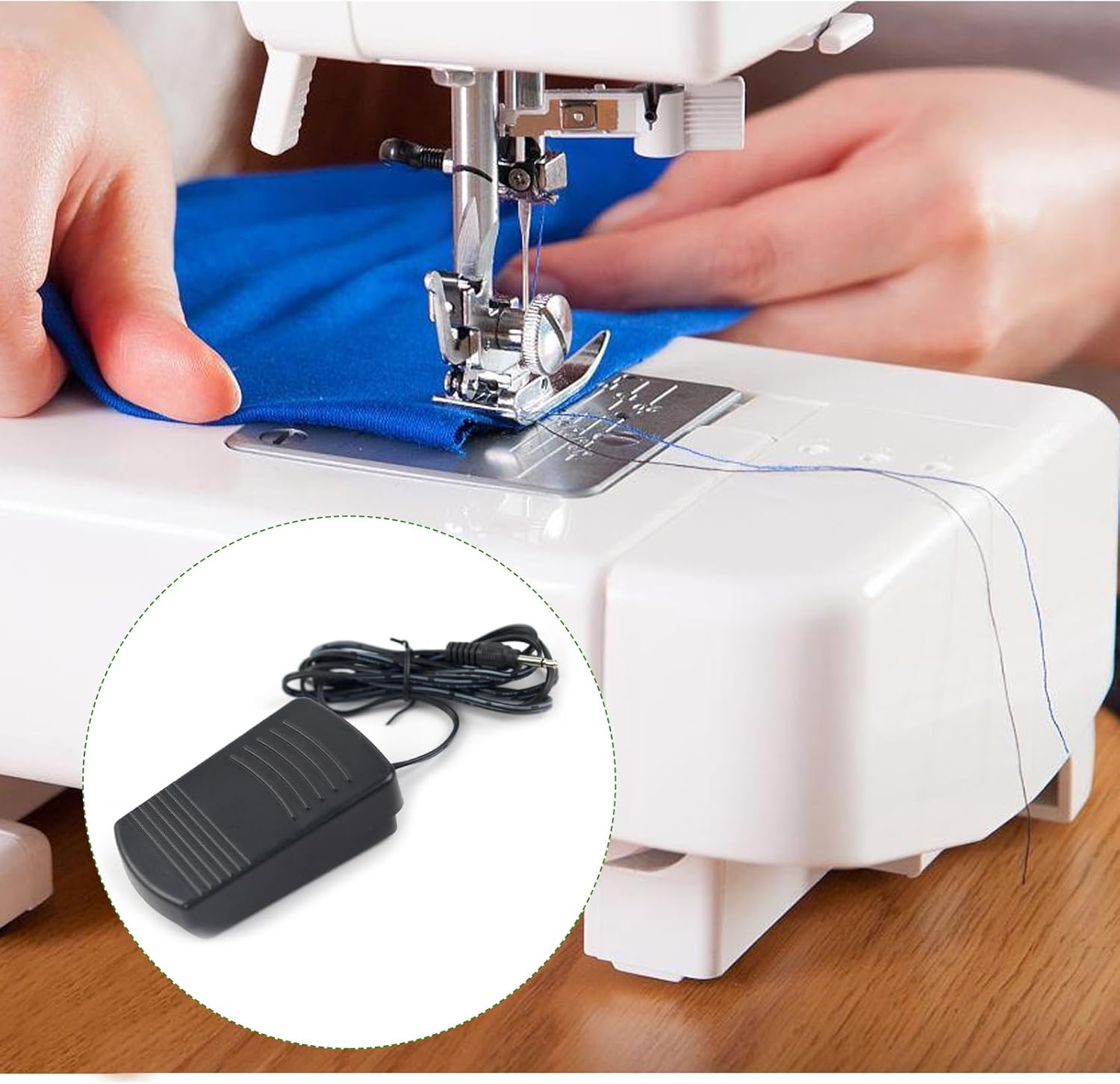 Pedal de pie para máquina de coser, pedal de control de pie y cable de alimentación para máquina de coser, máquina de coser momentánea para el