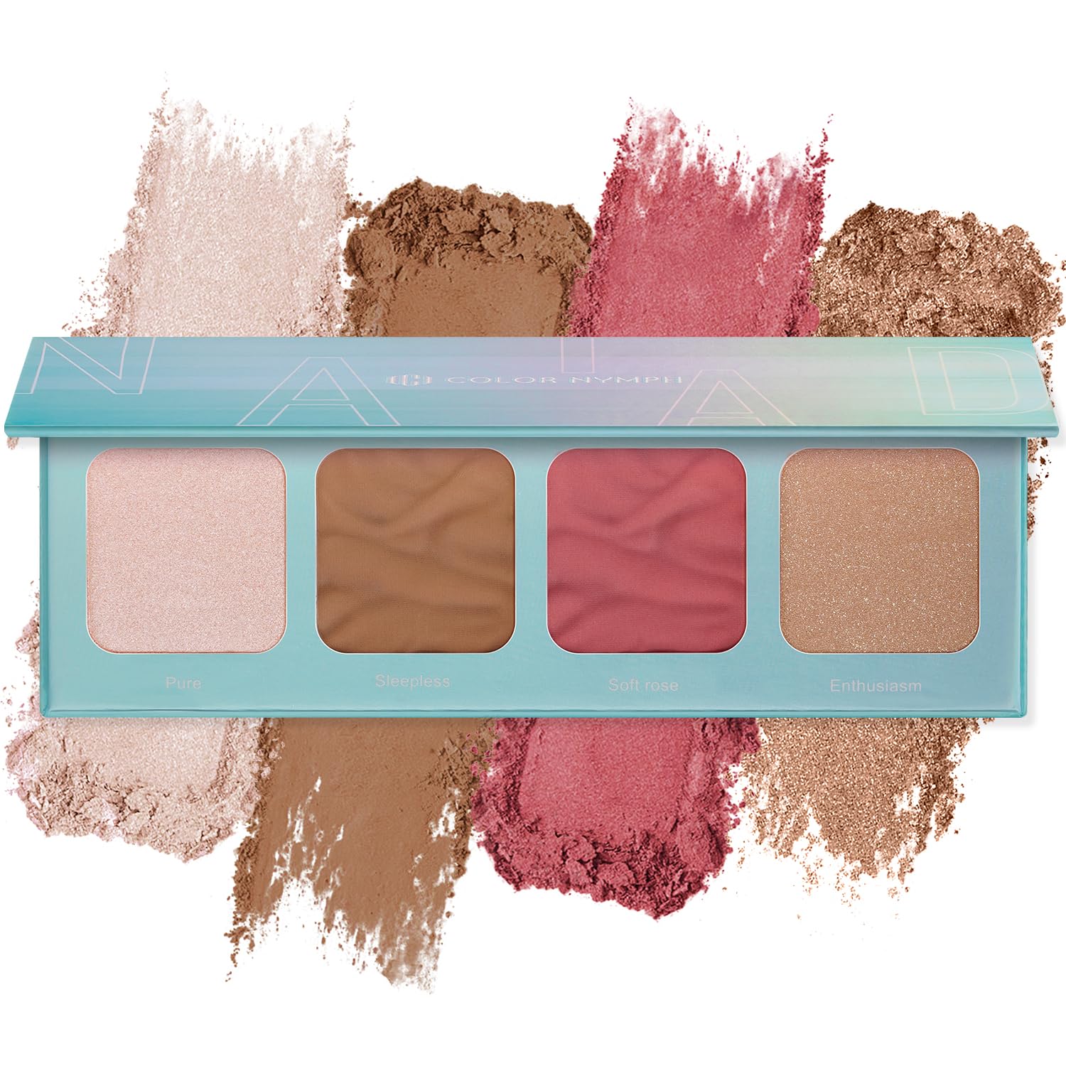 Color Nymph Paleta de contorno de sombra de ojos paleta de maquillaje facial para adolescentes principiantes juego de maquillaje incluido
