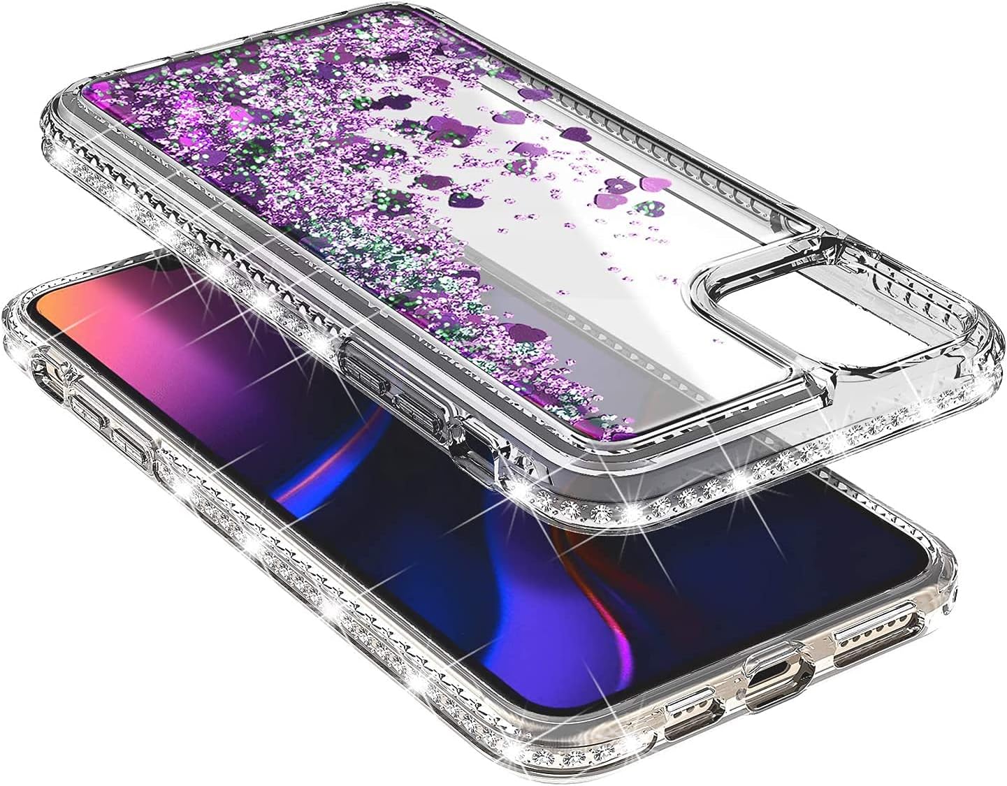 NGB Supremacy Funda compatible con iPhone 1212 Pro con protector de pantalla de vidrio templado, soporte de anillocorrea de muñeca, para niñas y