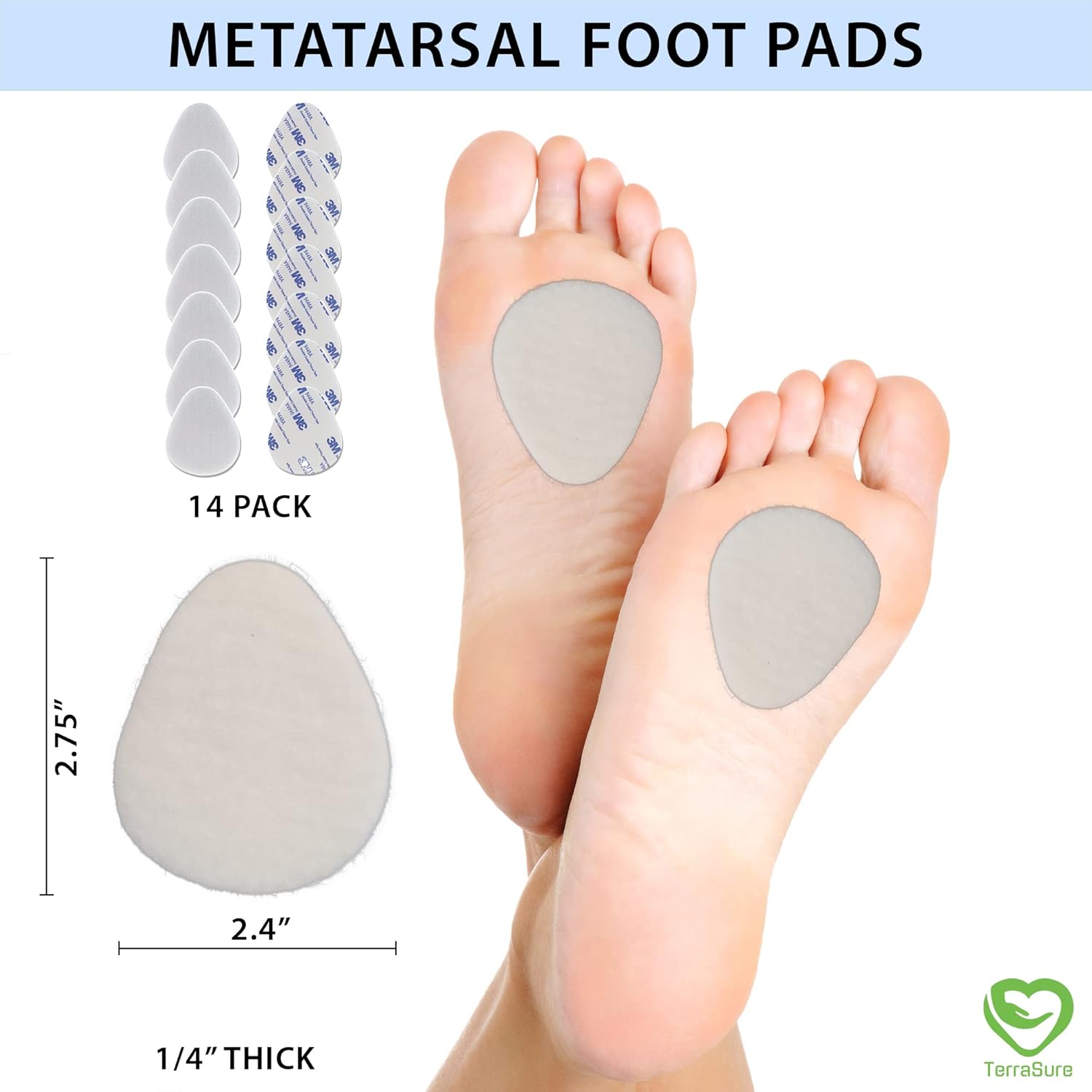 Almohadillas metatarsianas para juanetes para mujer, Blanco