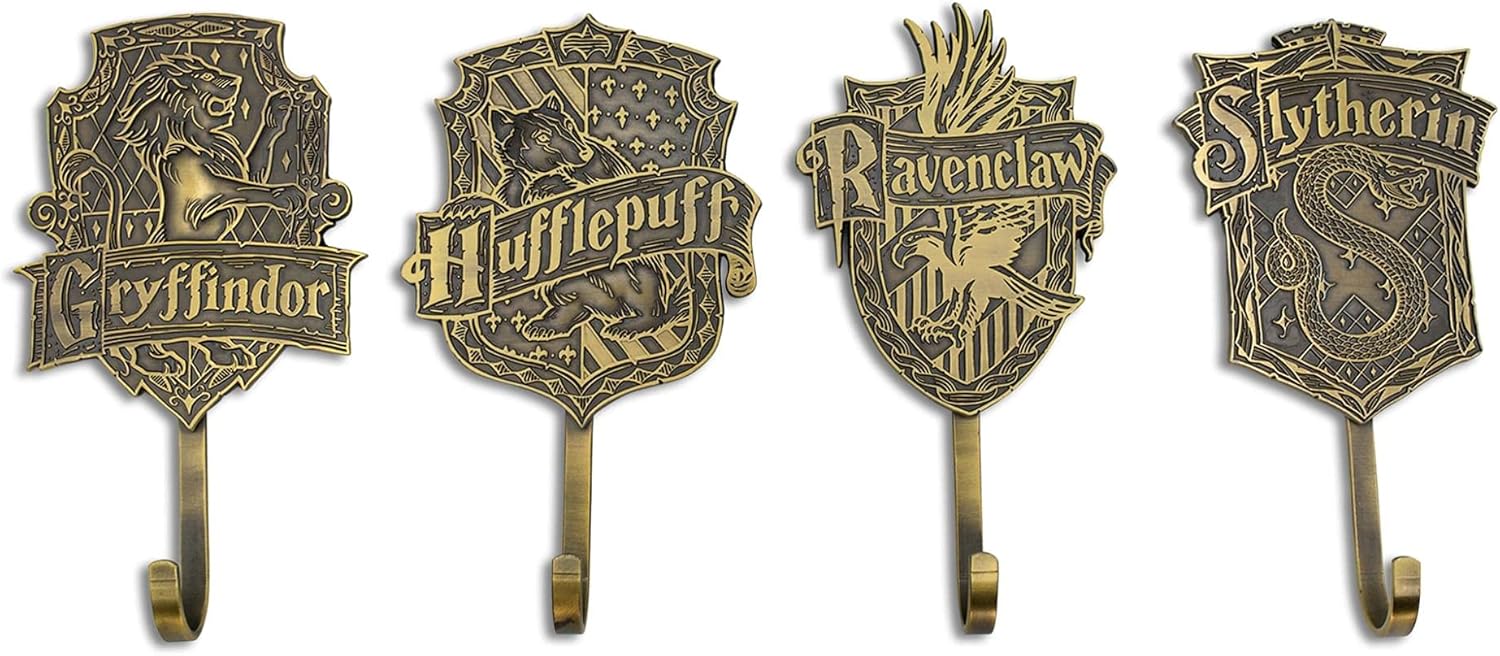 Harry Potter Hogwarts Houses – Estante de almacenamiento de ganchos de pared  Juego de 4