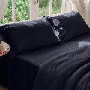 Juego de funda de edredón 100% lino Queen de 3 piezas, lino francés de Normandía, refrescante, suave y transpirable, 1 funda de edredón de 90 x 90 Juego de funda de edredón 100% lino Queen de 3 piezas, lino francés de Normandía, refrescante, suave y transpirable, 1 funda de edredón de 90 x 90