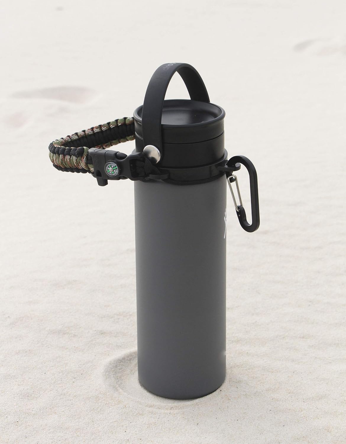 Mango Paracord 2.0 para botellas de agua de boca ancha Hydro Flask, también compatible con frasco de hierro, Simple Modern, Takeya, se adapta a 12
