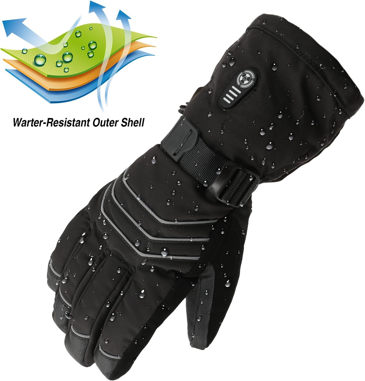 Heated Gloves for Men Women – 7.4V 23.68 WH Battery Rechargeable Heating Ski Gloves, Electric Gloves for Winter Outdoor Work Skiing Hiking Camping