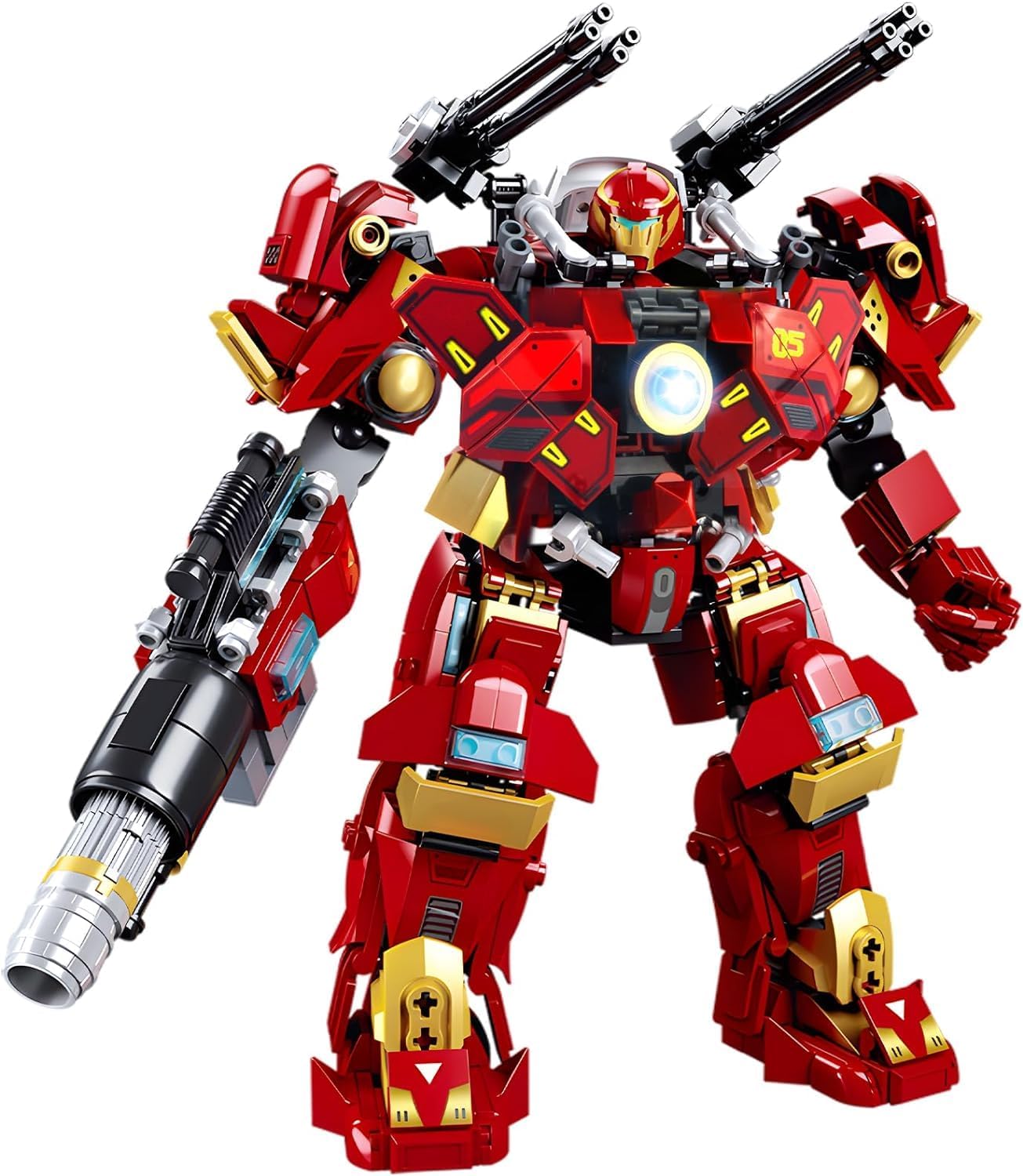 HIGH GODO Mech Robot – Juego de bloques de construcción transformables para adultos, juego de construcción de modelo de héroe de la justicia de la