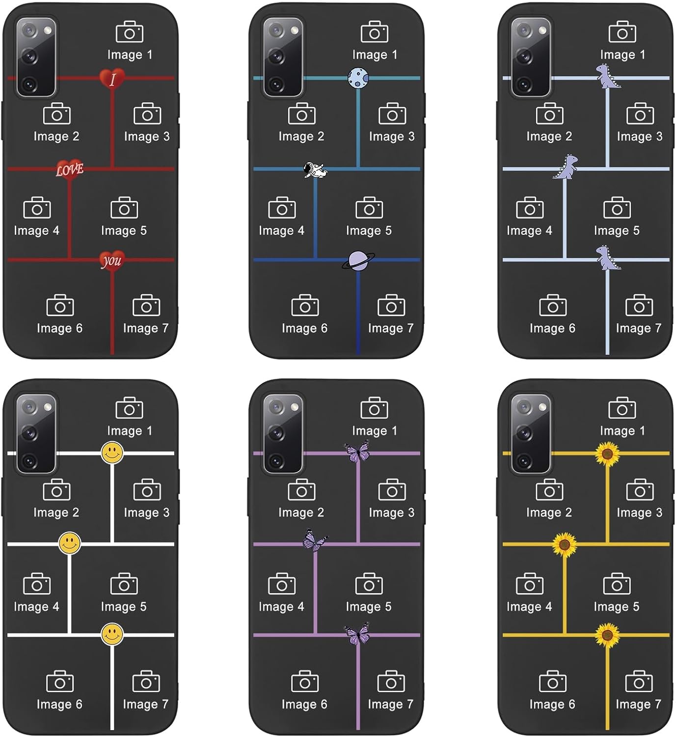 Eouine Funda de teléfono personalizada para Samsung S20 FES20 LiteS20Edition (6.5 pulgadas), fundas personalizadas para teléfono con imagen, funda