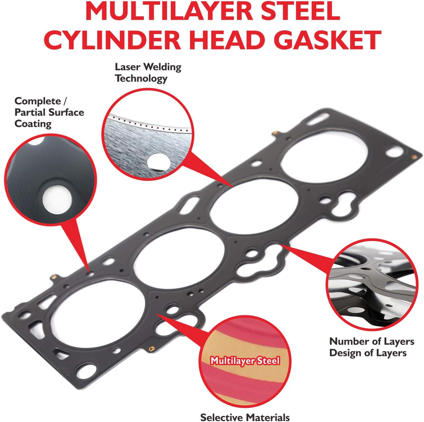 MPLUS 9792PT-2 9790PT-2 Junta de culata compatible con 1992-2005 para Ford F-Series E-Series Expedition Explorerpara Mercurypara Lincoln 4.6L 5.4L