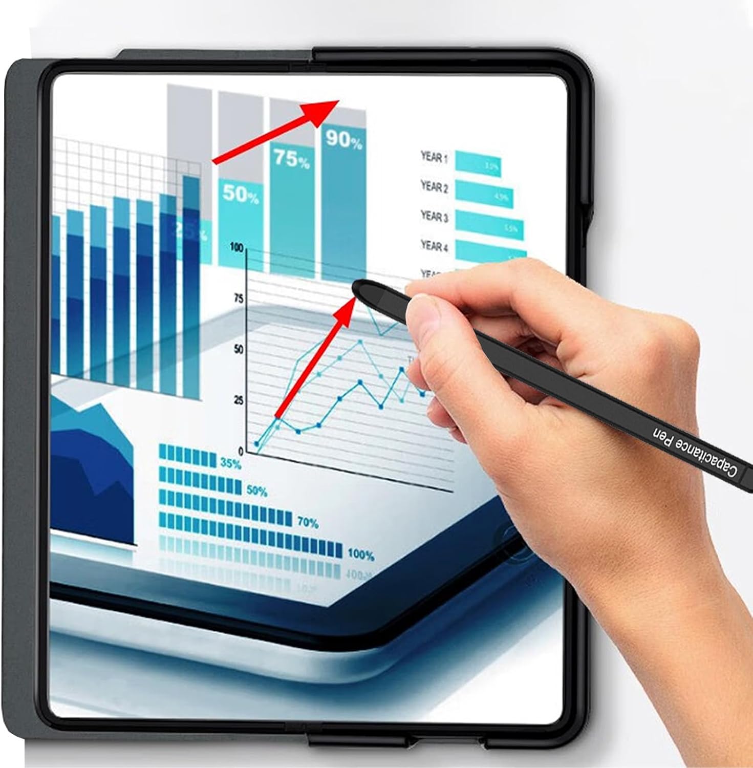 S Pen – Lápiz capacitivo para Galaxy Z Fold 5 S Pen Fold Edition, solo compatible con Samsung Galaxy Z Fold 5, color negro