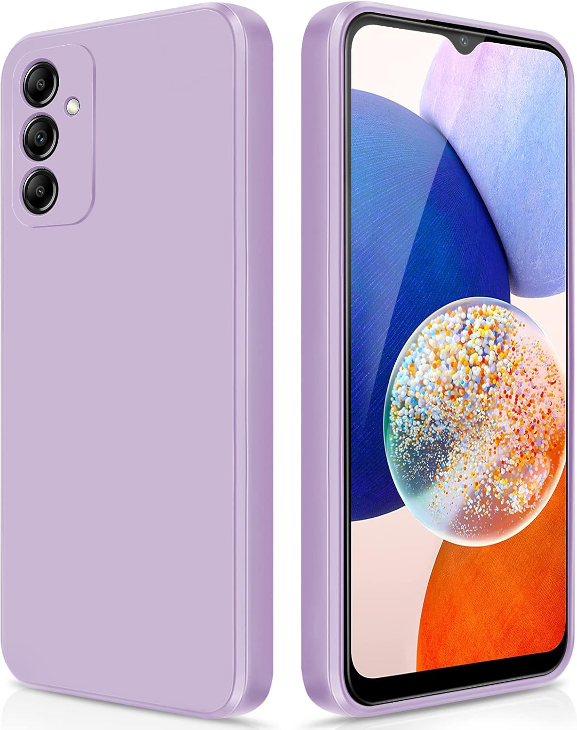 Funda de silicona compatible con Samsung Galaxy A14 5G4G, cuerpo completo, sedosa, suave al tacto, con protección para cámara, a prueba de golpes,